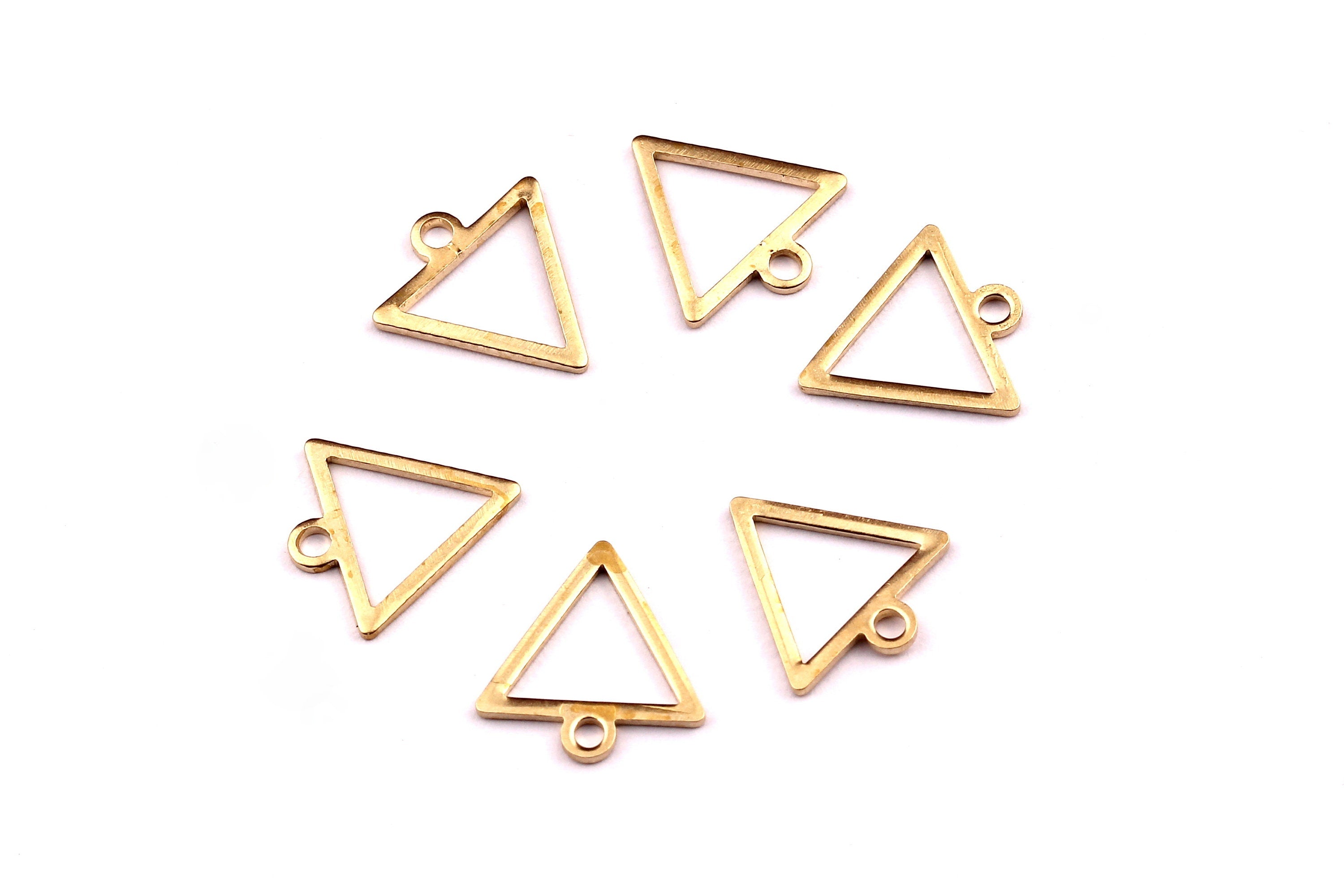 Brass Triangle Shaped - Brass Triangle Connector - Brass Connector - Jewelry Making - 12x0.8mm- PP1196 - DOMEDBAZAAR