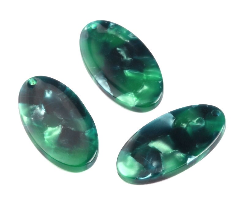 Acetate Oval Charms - Oval Earrings and Pendant - Earring Findings - Jewelry Supplies - Color Code: A13 - 26x13.7x2.53mm - AC1077G - DOMEDBAZAAR