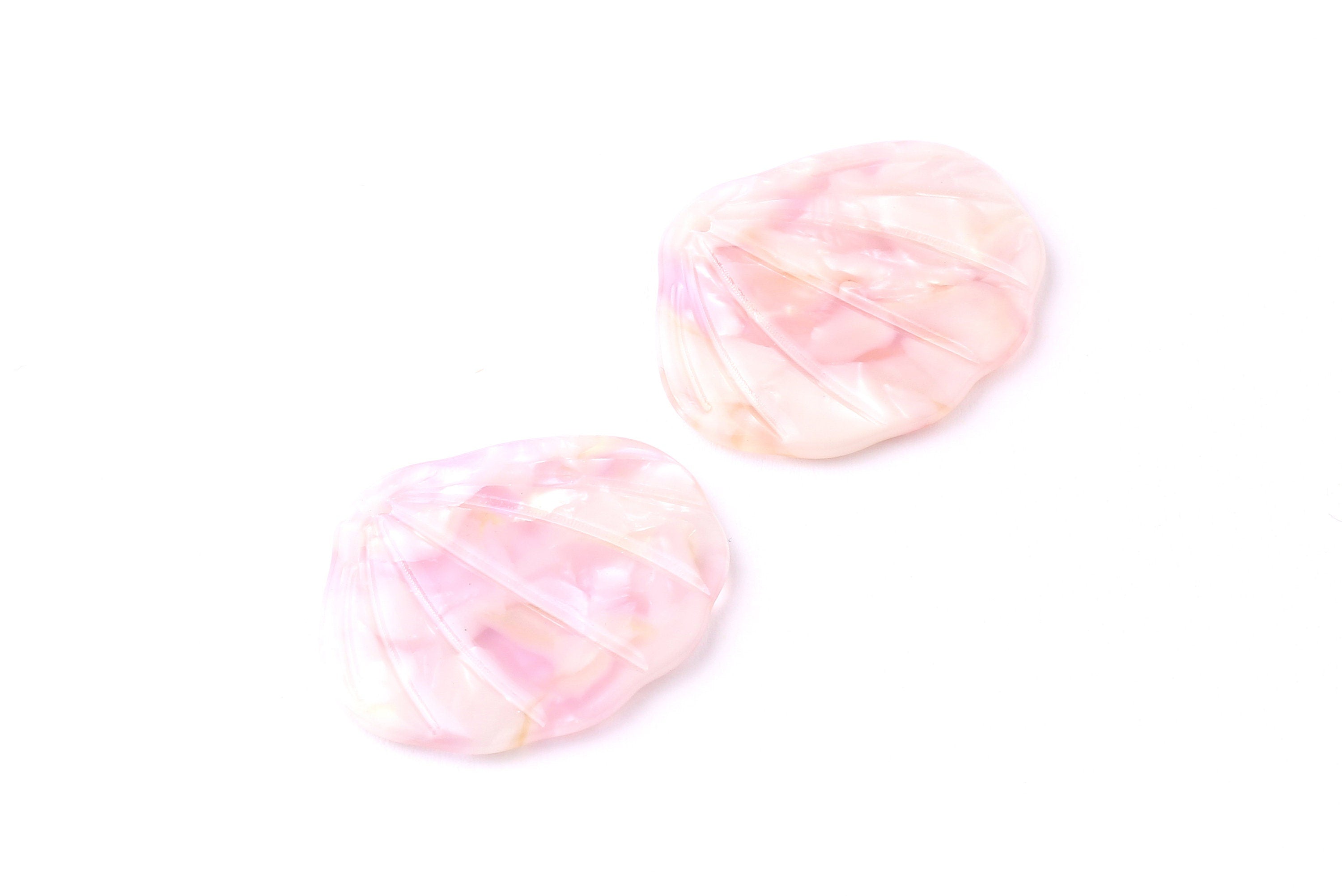 Acetate Shell Charms - Shell Earrings and Pendant - Earring Findings - Jewelry Supplies - 25x29x2.25mm - AC1051D - DOMEDBAZAAR