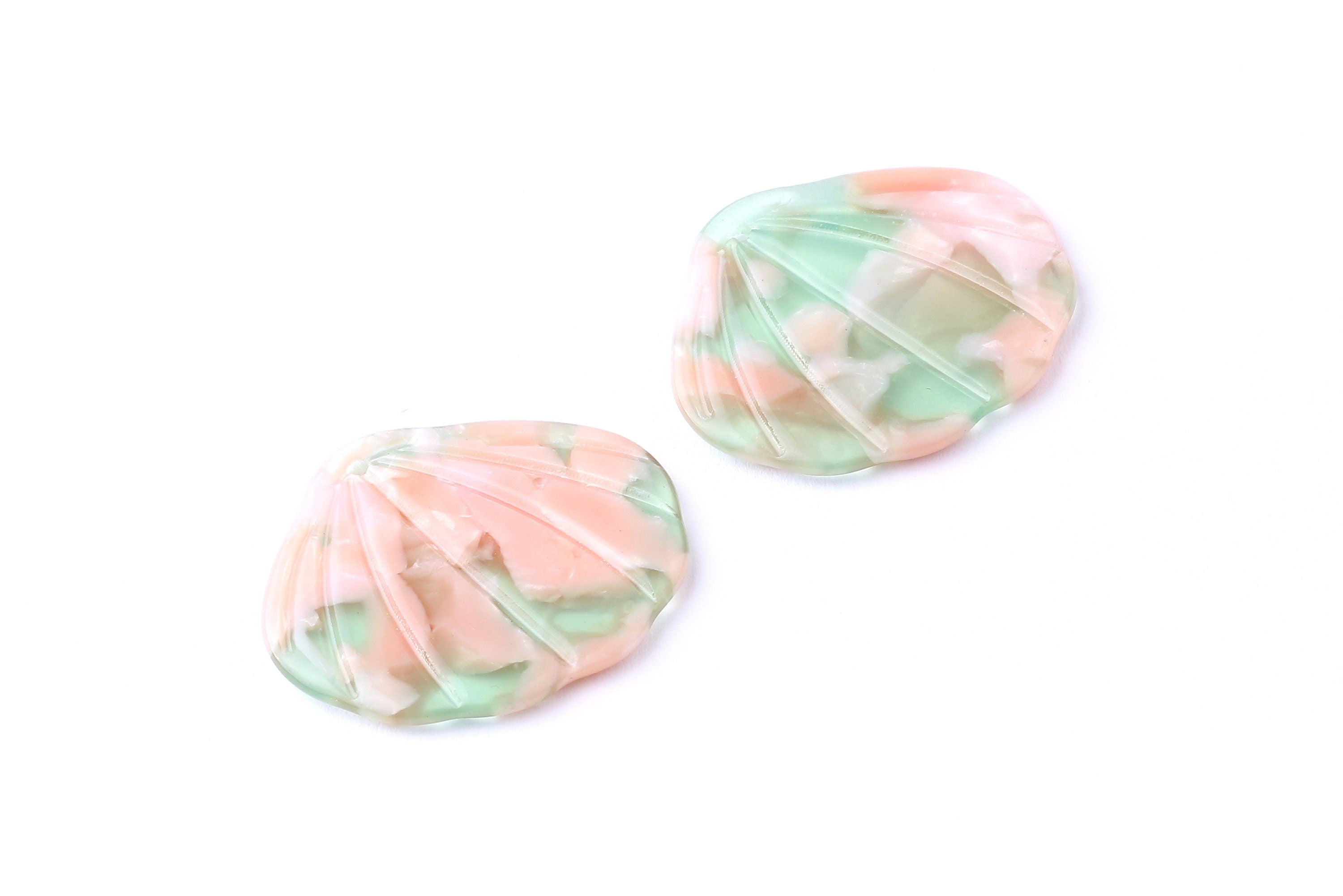 Acetate Shell Charms - Shell Earrings and Pendant - Earring Findings - Jewelry Supplies - Color Code: A38 - 25x29x2.25mm - AC1051B - DOMEDBAZAAR