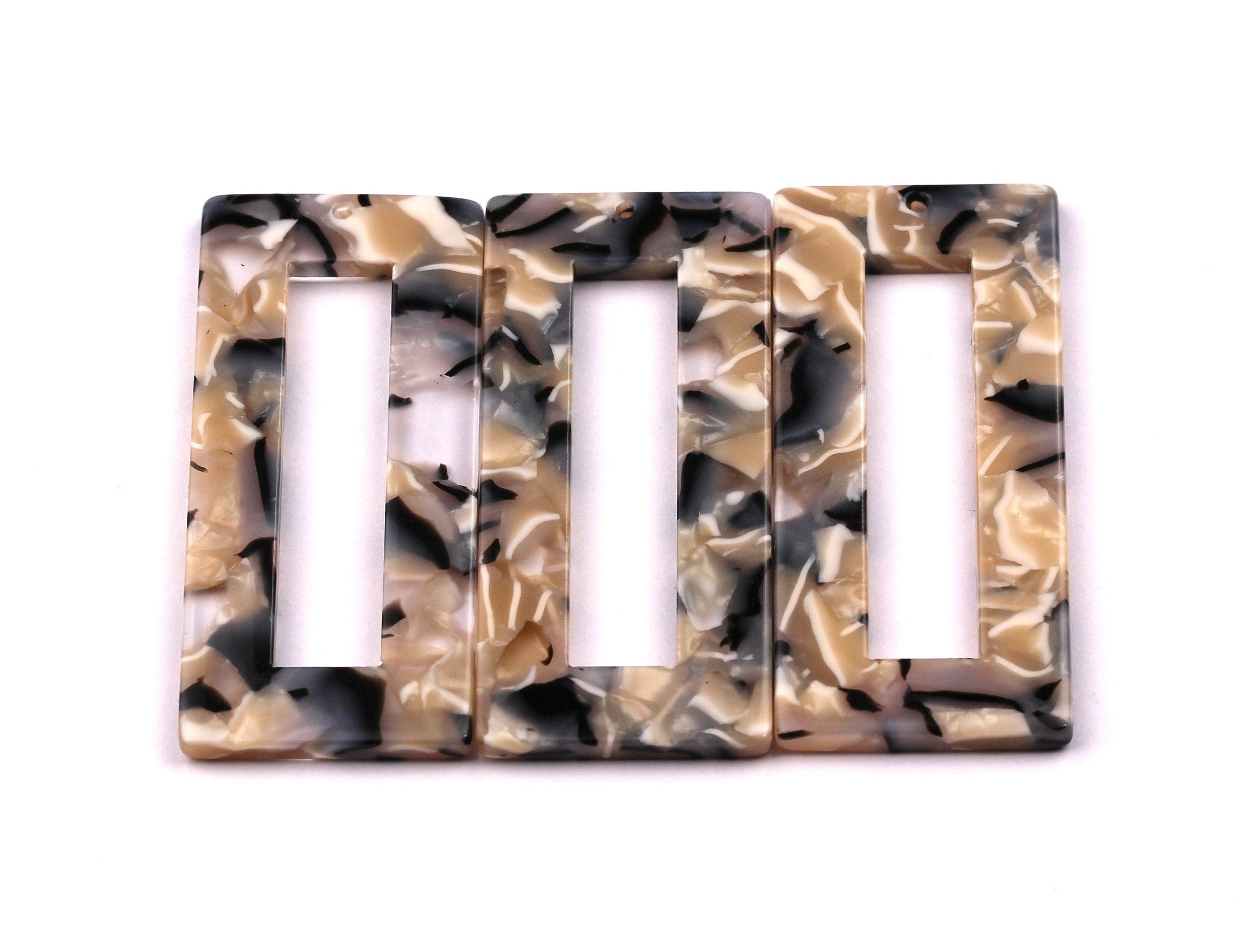 Acetate Rectangle Charms - Rectangle Pendant - Earring Findings - Jewelry Supplies - Color Code: A87 - 48x20x2.5mm - AC1025E - DOMEDBAZAAR