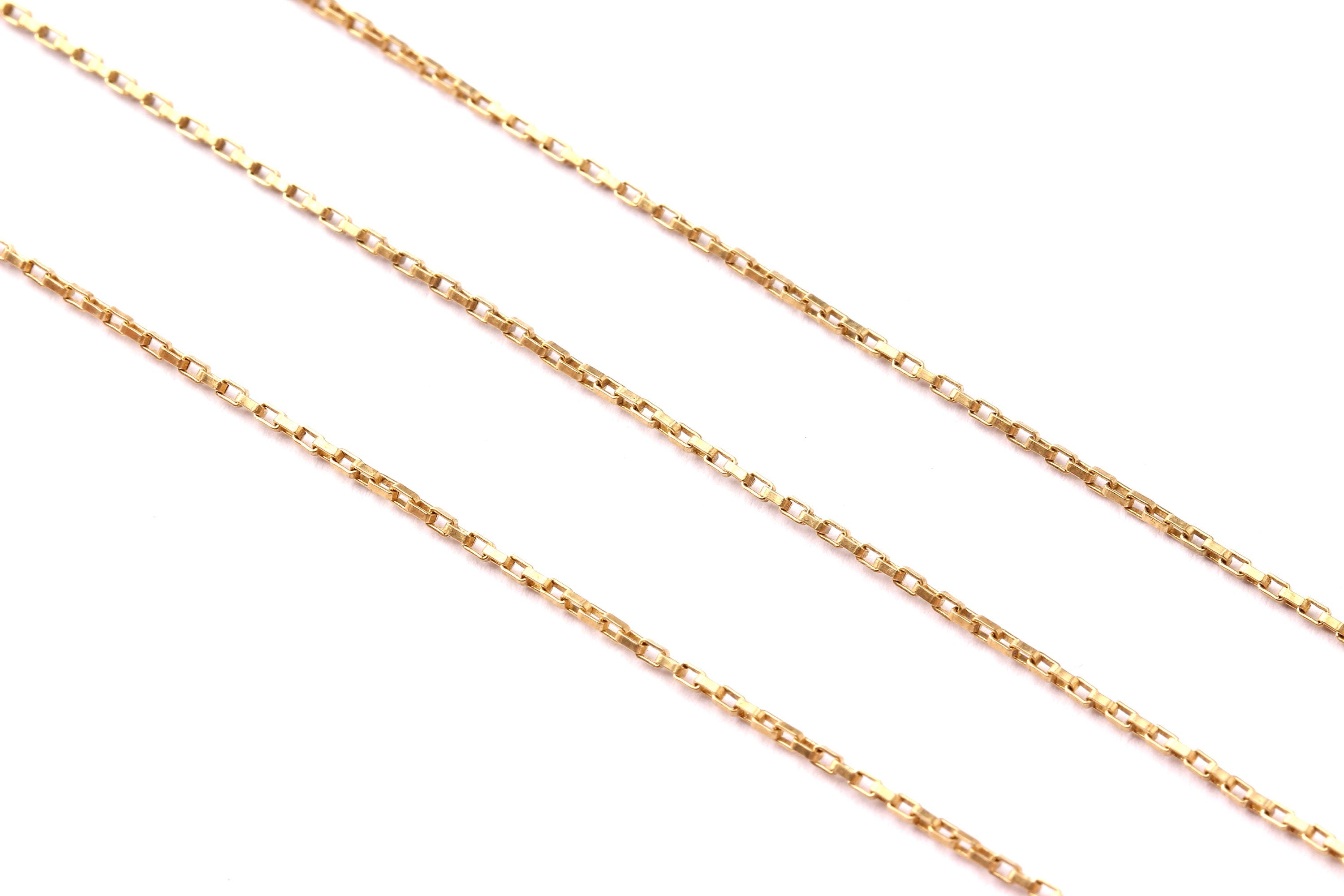 Rectangle Box Chain - Link Chain - Raw Brass Chain - Tiny Rectangle Box Chain -   - 0.06" x 0.04" x 0.01"- for  Jewellery Making - CC1034 - DOMEDBAZAAR