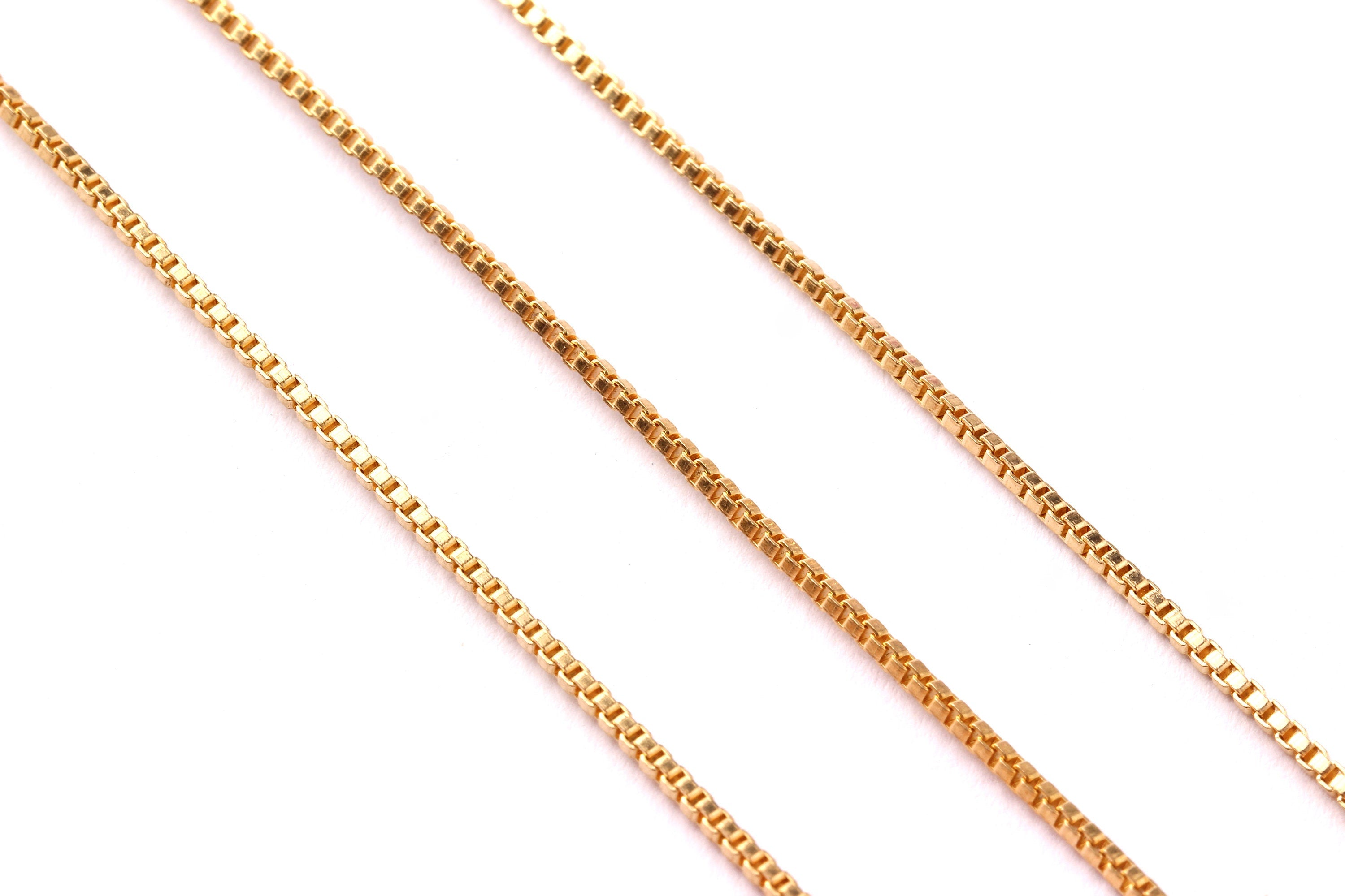 Cube Box Chain - Link Square Chain - Raw Brass Chain - Tiny Cube Box Chain - 0.04" - for Necklace Bracelet Earing Jewellery Making - CC1038 - DOMEDBAZAAR