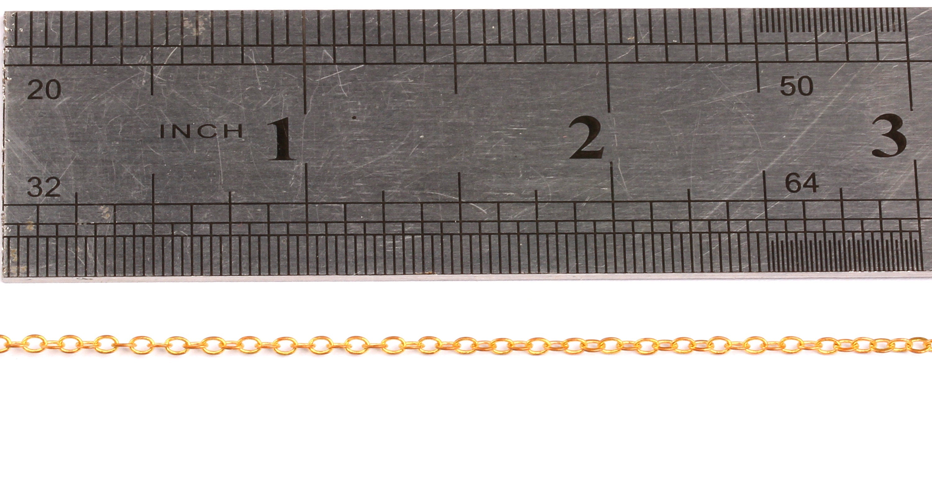 Flat Soldered Cable Chain - Raw Brass Chain -Brass Soldered Link Chain - 0.09" x 0.07" x 0.01" - for Necklace  Jewellery Making - CC1041B - DOMEDBAZAAR