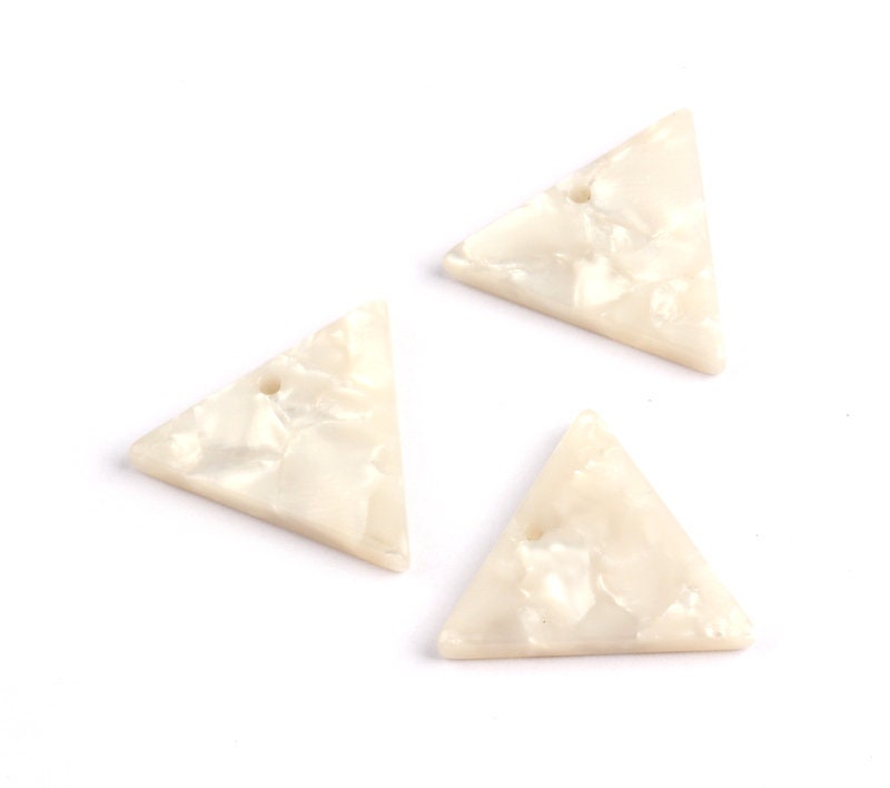 Acetate Triangle Charms - Triangle Earrings and Pendant - Earring Findings - Jewelry Supplies - Color Code: A12 - 19x22x2.5mm - AC1042AA - DOMEDBAZAAR