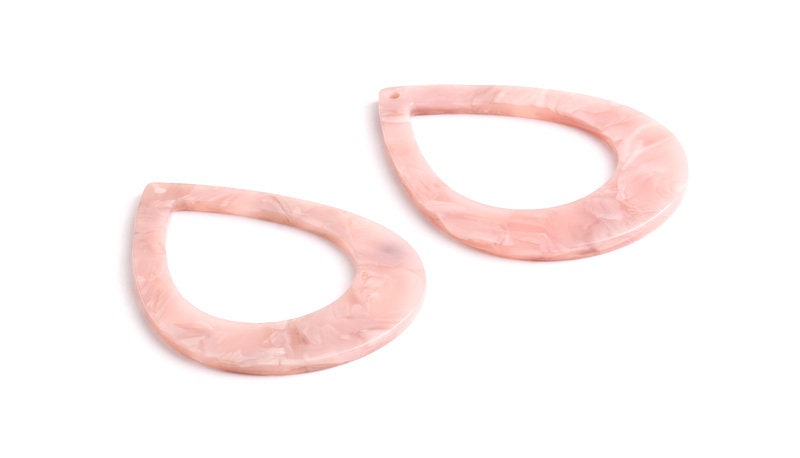 Acetate Teardrop Earring Charms - Teardrop Pendant - Earring Findings - Jewelry Supplies - Color Code: A26 - 59.6x42.8x2.47mm - AC1093A - DOMEDBAZAAR