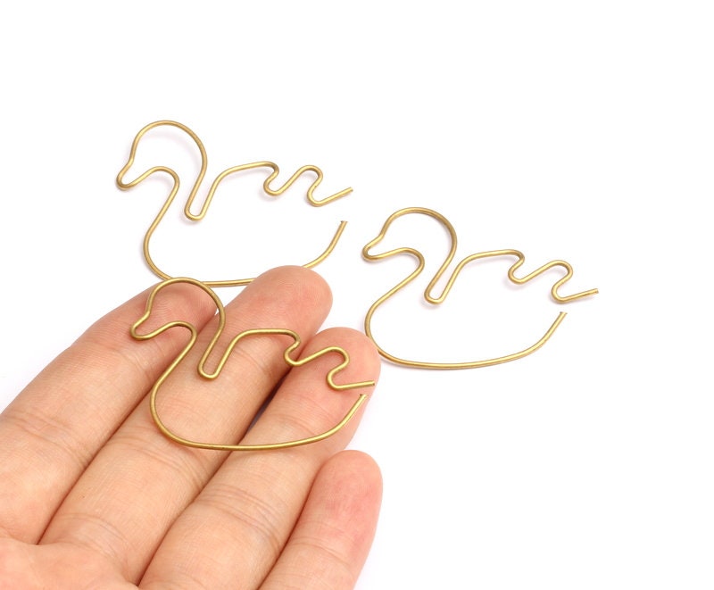 Brass Duck Pendant- Raw Brass Duck Wire Pendant - Jewelry Supplies - 38.6x41x0.96mm - PP1353 - DOMEDBAZAAR