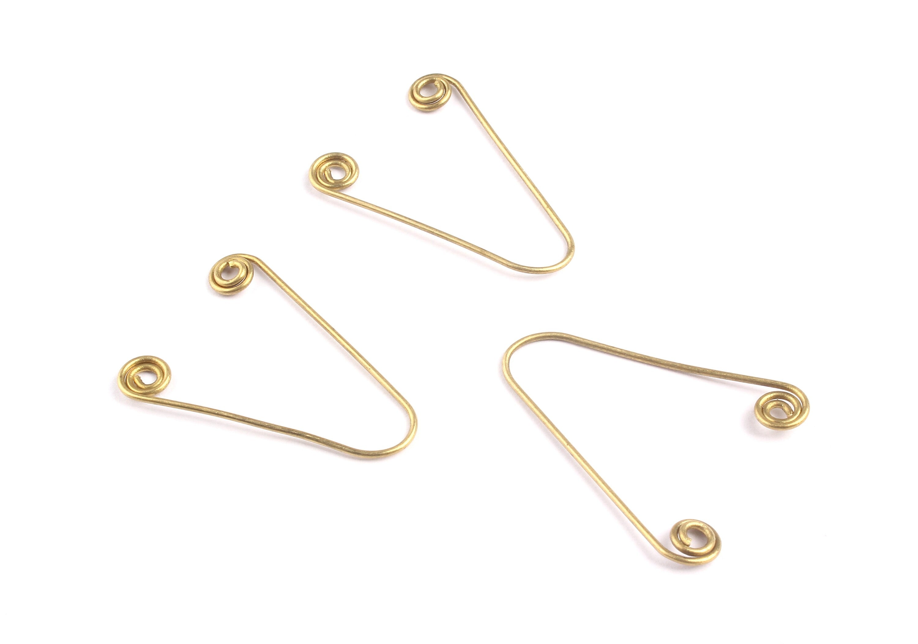 Brass Wire Connector- Raw Brass Twisted Connector - Jewelry Supplies - 27x19x0.65mm - PP1304 - DOMEDBAZAAR