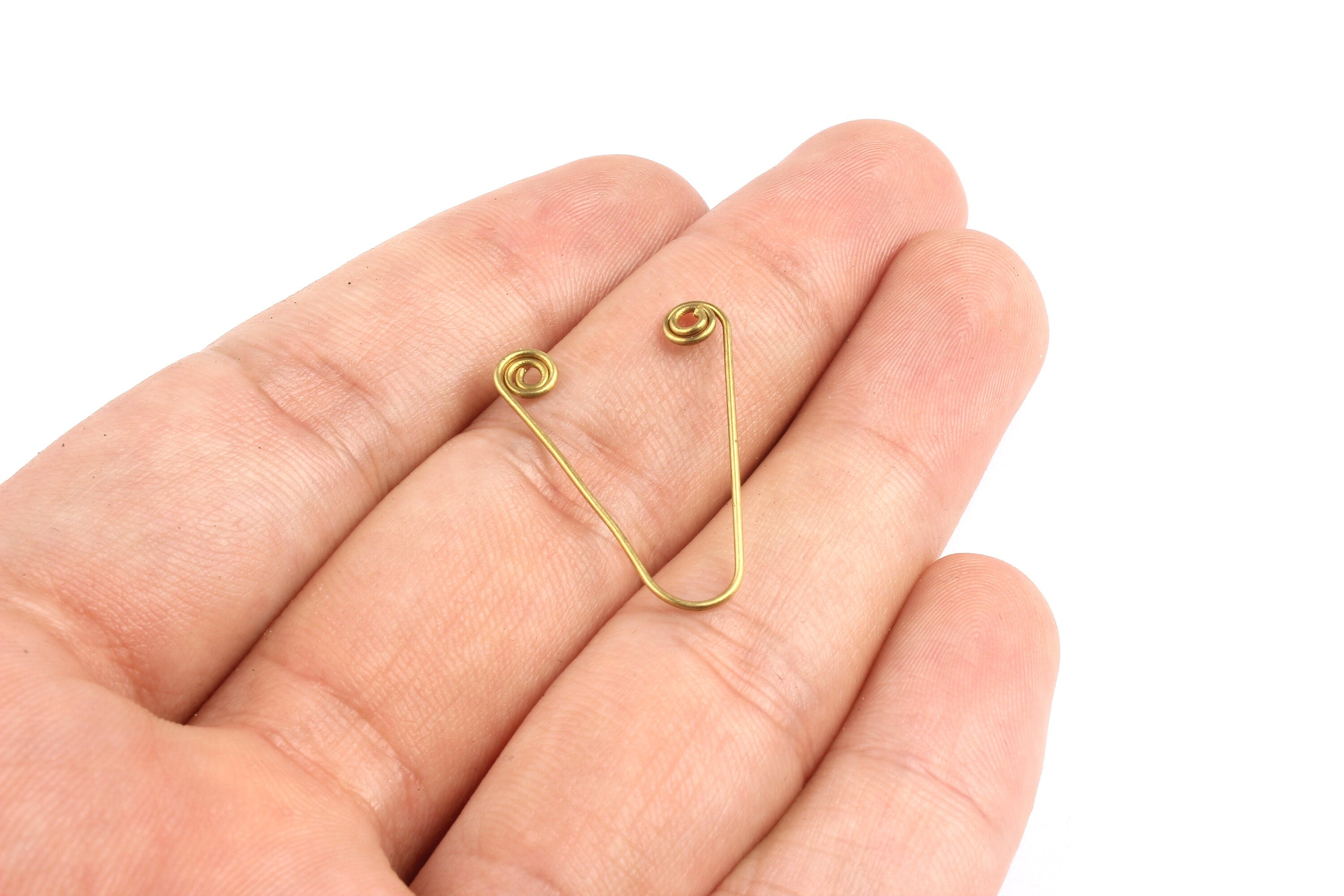 Brass Wire Connector- Raw Brass Twisted Connector - Jewelry Supplies - 27x19x0.65mm - PP1304 - DOMEDBAZAAR