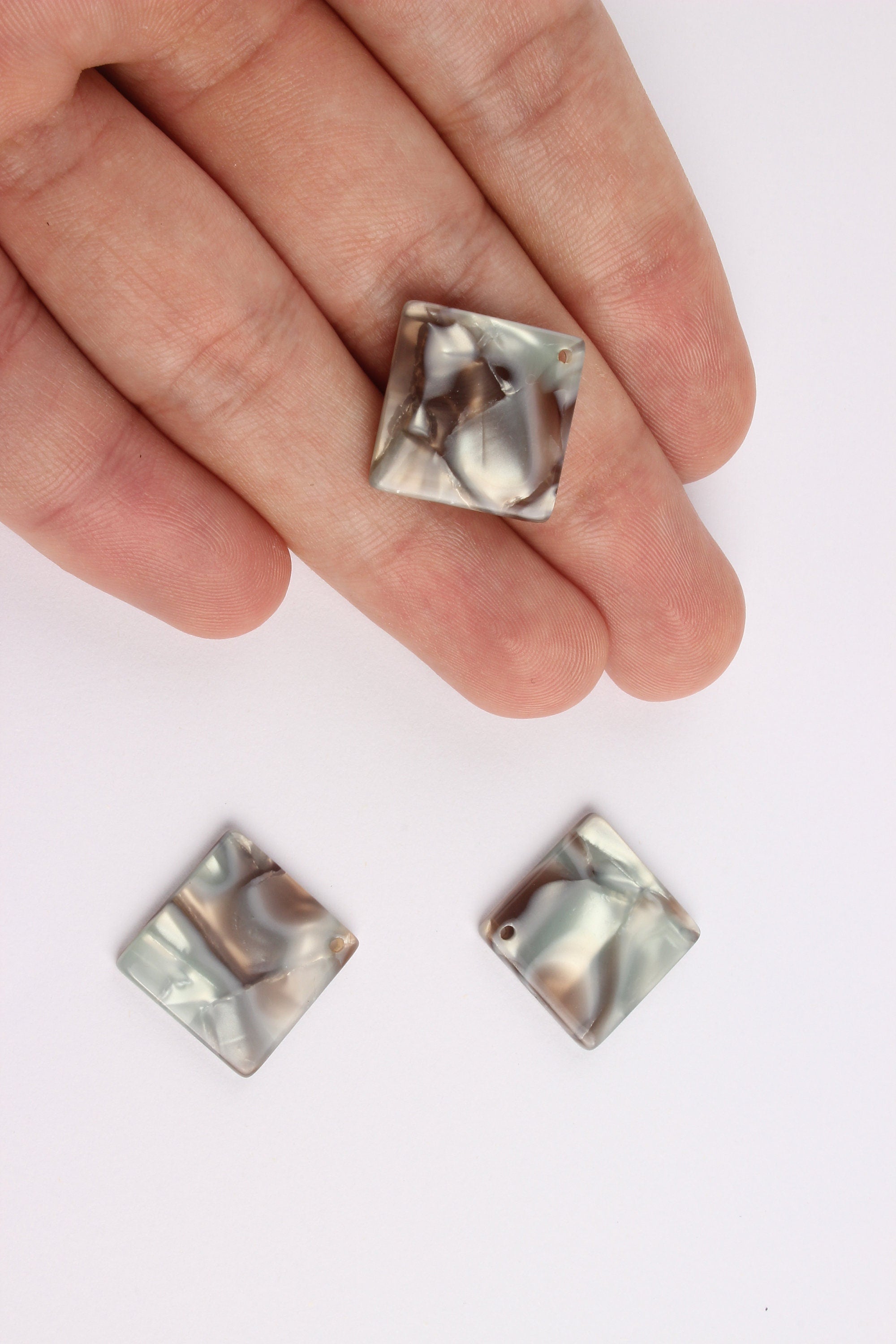 Acetate Square Charms - Square Earings and Pendant - Earring Findings - Jewelry Supplies - Color Code: A22 - 18x18mm - AC1078F - DOMEDBAZAAR