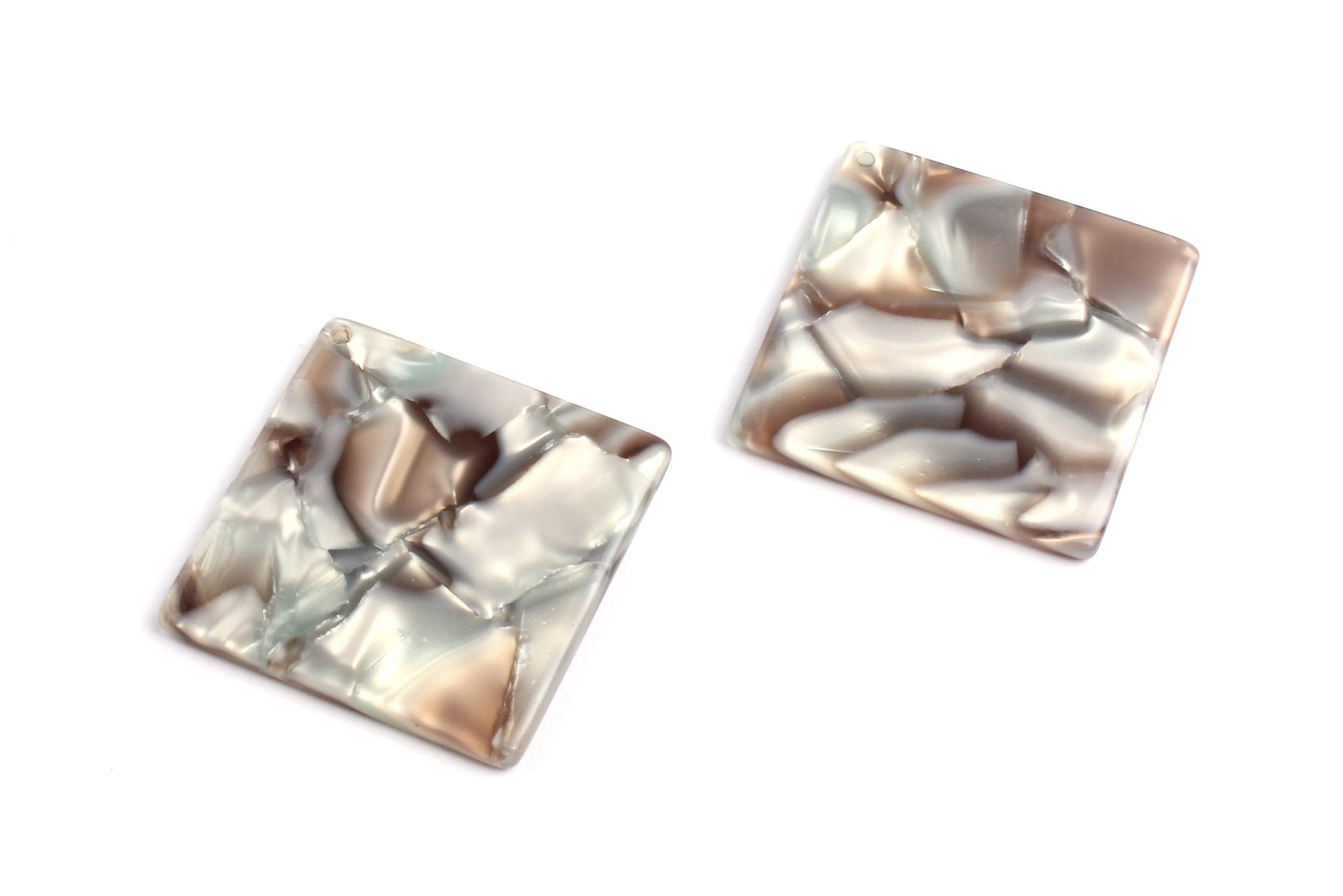 Acetate Square Charms - Square Earings and Pendant - Earring Findings - Jewelry Supplies - Color Code: A22 - 29.7x29.7mm - AC1079G - DOMEDBAZAAR