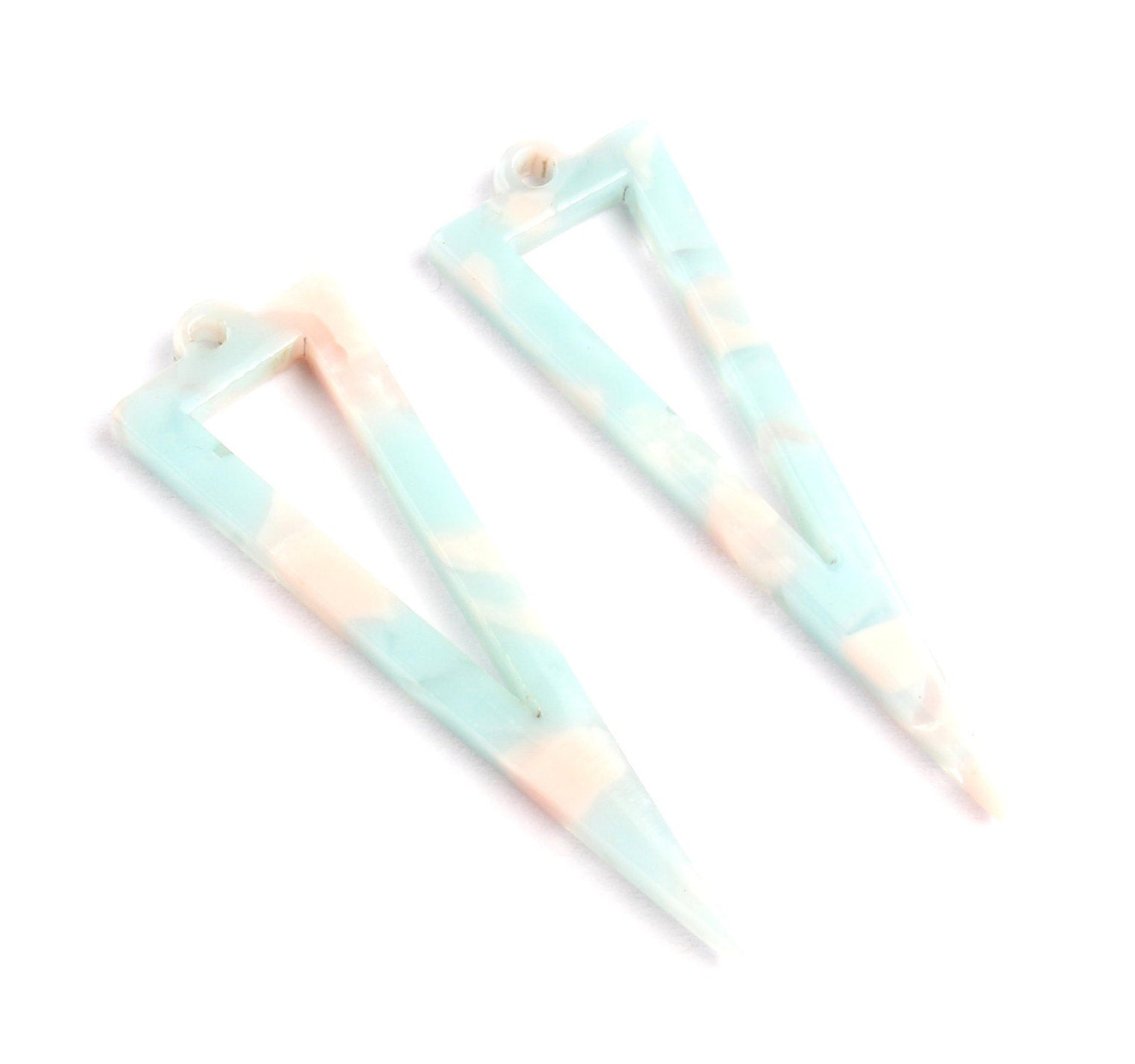 Acetate Triangle Charms - Triangle Earrings and Pendant - Earring Findings - Necklace Pendant - Color Code: A97 - 53.6x17.5mm - AC1084D - DOMEDBAZAAR