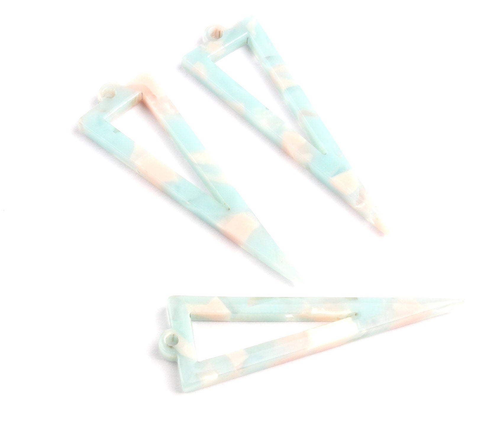 Acetate Triangle Charms - Triangle Earrings and Pendant - Earring Findings - Necklace Pendant - Color Code: A97 - 53.6x17.5mm - AC1084D - DOMEDBAZAAR