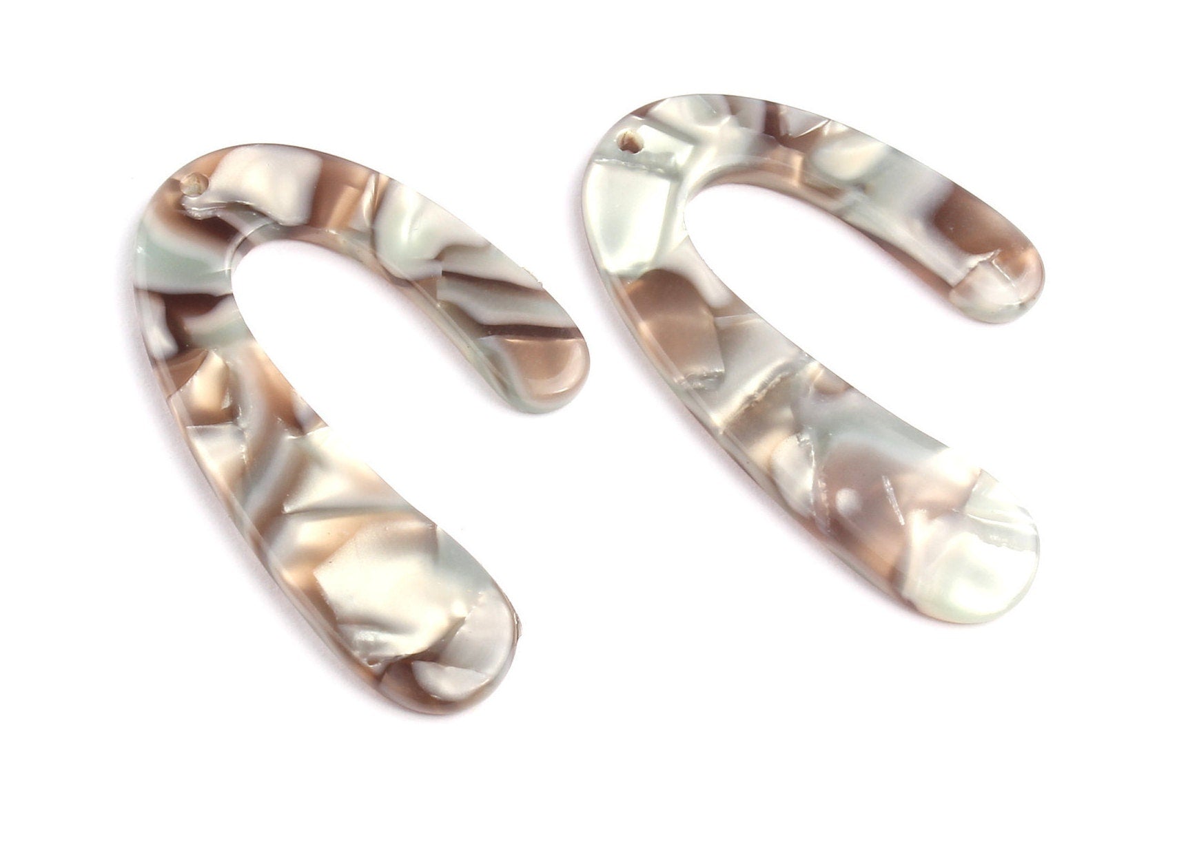 Acetate U Charms - U Earrings and Pendant - Earring Findings - Necklace Pendant - Color Code: A22 - 44.1x29.9mm - AC1083G - DOMEDBAZAAR