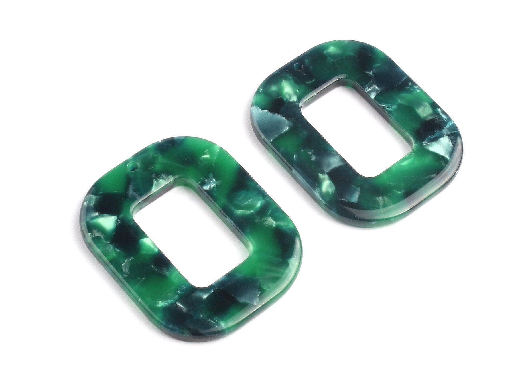 Acetate Rectangle Charms - Rectangle Earrings and Pendant - Earring Findings - Jewelry Supplies - Color Code: A13 - 32.4x26.5mm - AC1080H - DOMEDBAZAAR