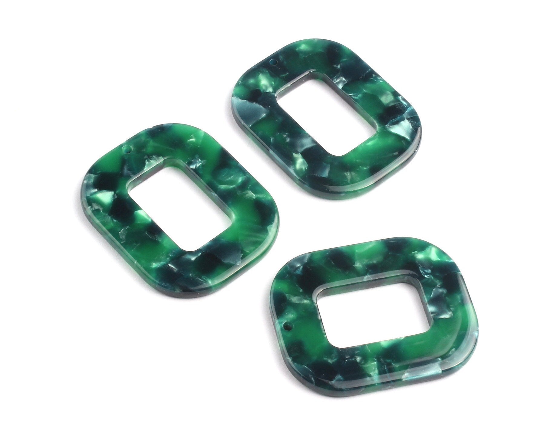 Acetate Rectangle Charms - Rectangle Earrings and Pendant - Earring Findings - Jewelry Supplies - Color Code: A13 - 32.4x26.5mm - AC1080H - DOMEDBAZAAR