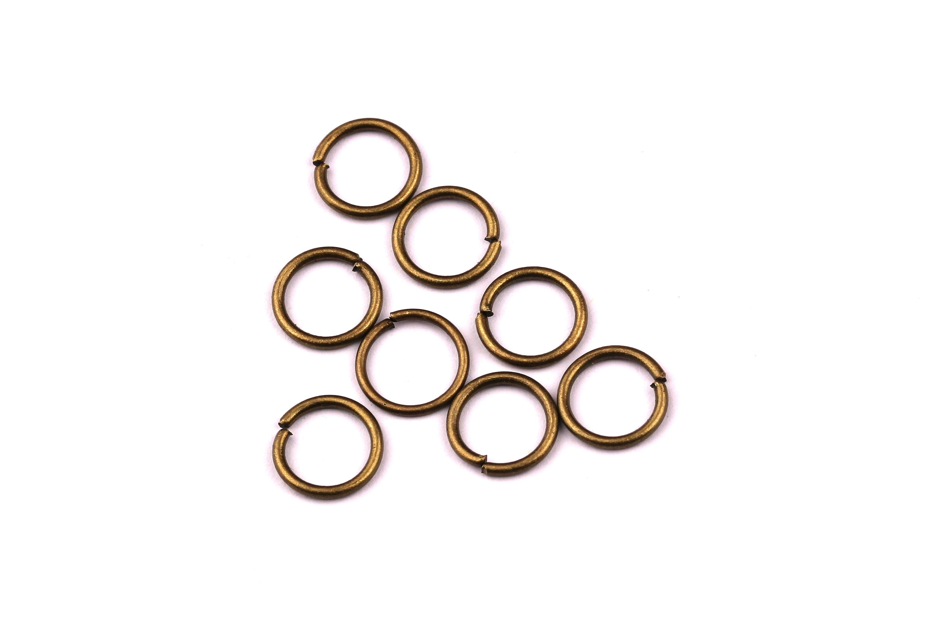 Brass Open Jump Rings - 10x1.2mm - Jump Rings - Antique Bronze Tone Plated - Jewelry Making- Jewelry Supplies - PP1105 - DOMEDBAZAAR