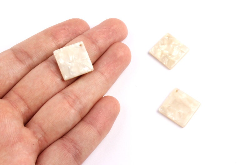 Acetate Square Charms - Square Earings and Pendant - Earring Findings - Jewelry Supplies - Color Code: A30 - 18x18mm - AC1078D - DOMEDBAZAAR