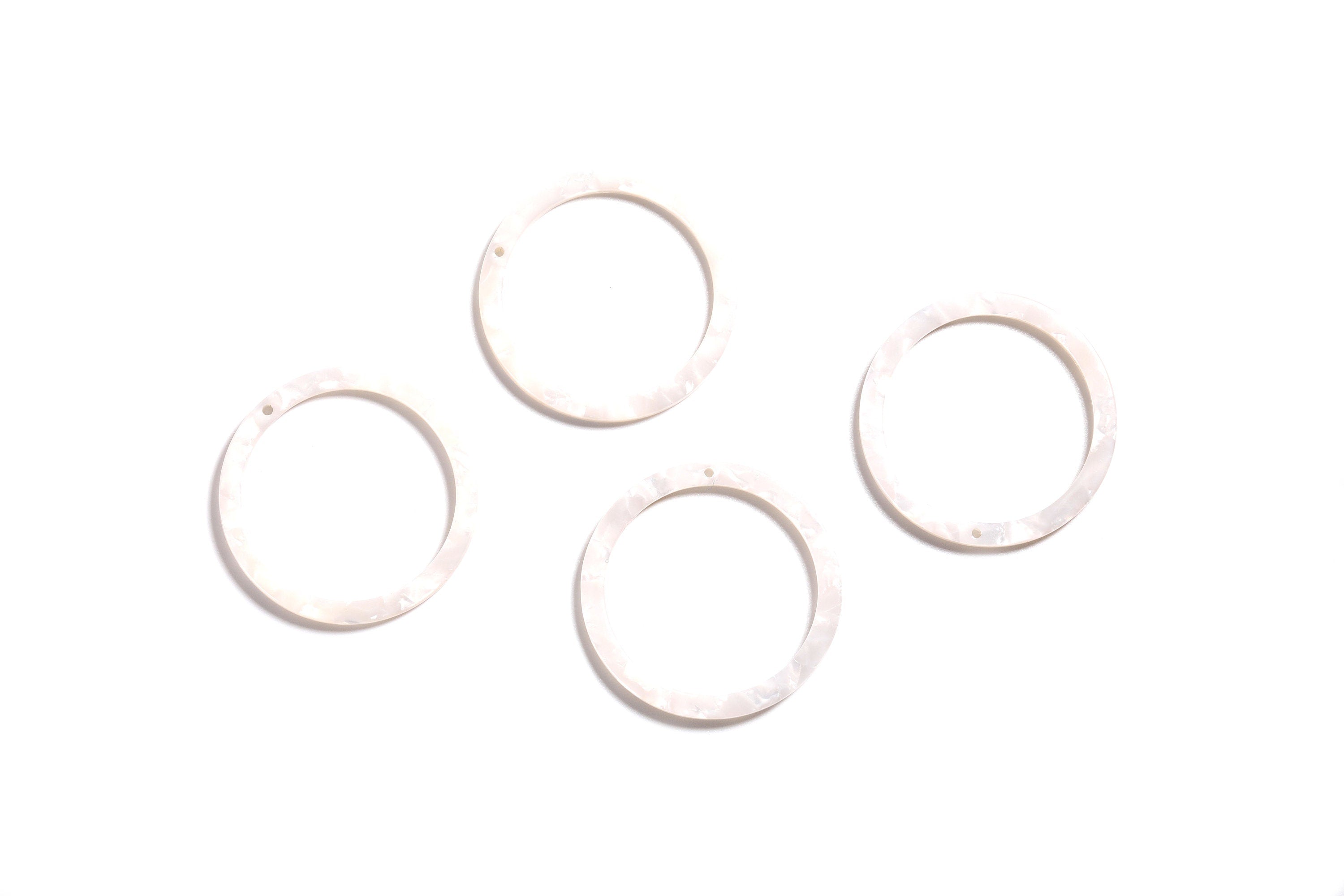 Acetate Acrylic Circle Earring Charms - Circle Pendant - Earring Findings - Jewelry Supplies - Color Code: A12 - 36.5x36.5x2.6mm - AC1120D - DOMEDBAZAAR