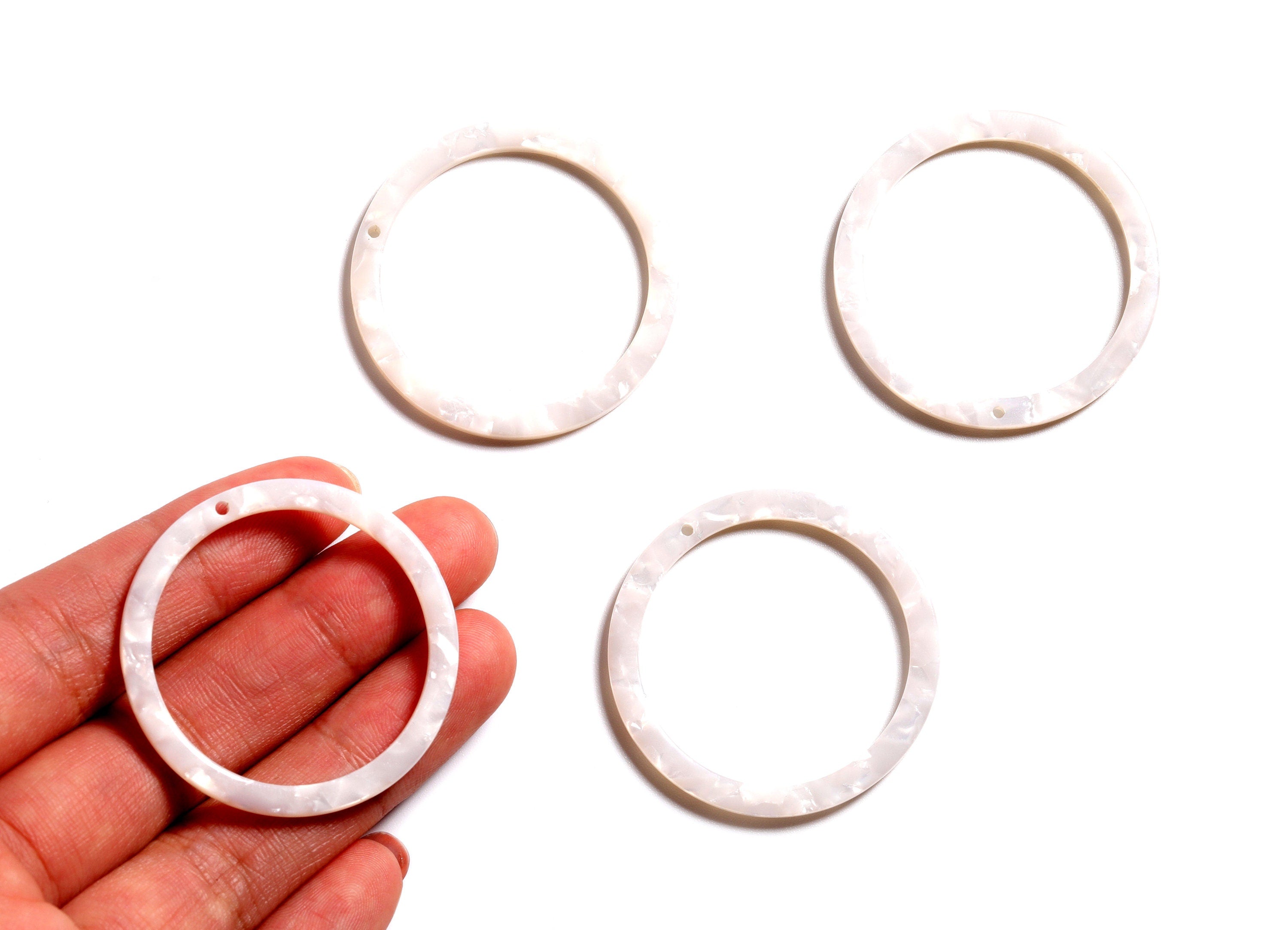 Acetate Acrylic Circle Earring Charms - Circle Pendant - Earring Findings - Jewelry Supplies - Color Code: A12 - 36.5x36.5x2.6mm - AC1120D - DOMEDBAZAAR