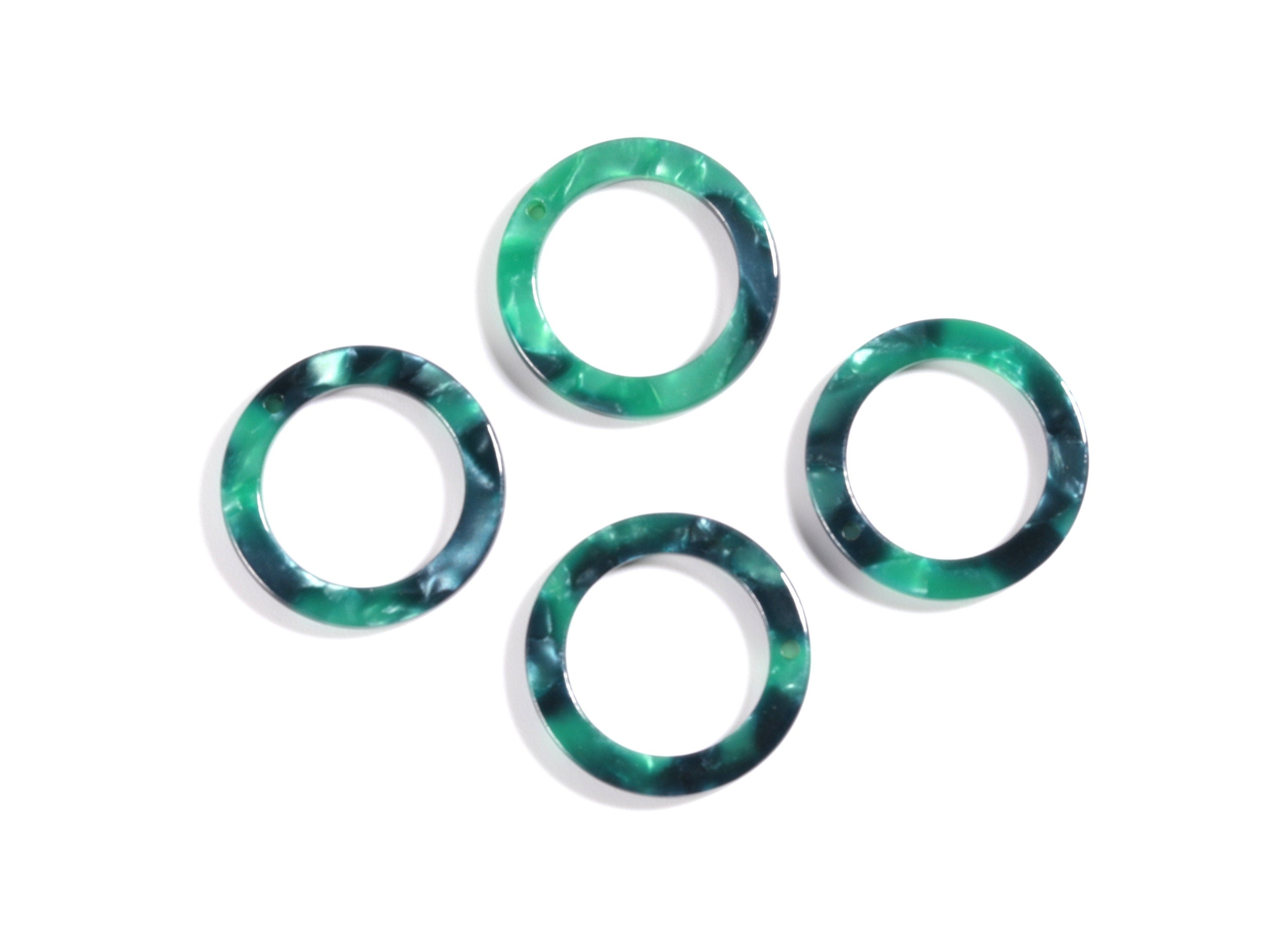Acetate Hoop Earrings Charms - Round Circle Pendant - Earring Findings - Jewelry Supplies - Color Code: A13 - 22.8x22.8x2.63mm - AC1118C - DOMEDBAZAAR