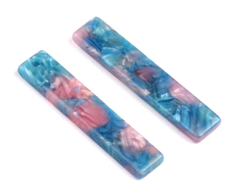 Acetate Stick & Bar Charms - Stick Earrings and Pendant - Earring Findings - Jewelry Supplies - Color Code: A94 - 36x7mm - AC1026P - DOMEDBAZAAR