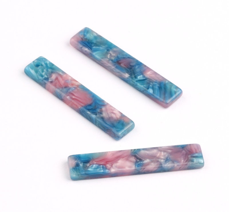 Acetate Stick & Bar Charms - Stick Earrings and Pendant - Earring Findings - Jewelry Supplies - Color Code: A94 - 36x7mm - AC1026P - DOMEDBAZAAR