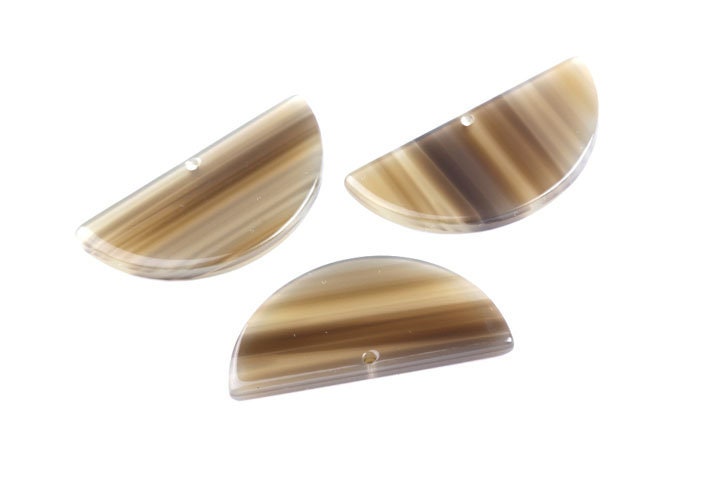 Acetate Semicircle Charms - Semicircle Pendant - Earring Findings - Jewelry Supplies - Color Code: A88 - 33.5x16.5x2.6mm - AC1006GL - DOMEDBAZAAR