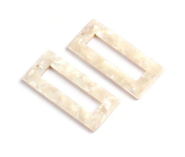 Acetate Rectangle Charms - Rectangle Pendant - Earring Findings - Jewelry Supplies - Color Code: A12 - 48x20mm - AC1025H - DOMEDBAZAAR