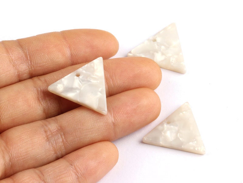 Acetate Triangle Charms - Triangle Earrings and Pendant - Earring Findings - Jewelry Supplies - Color Code: A12 - 19x22x2.5mm - AC1042AA - DOMEDBAZAAR