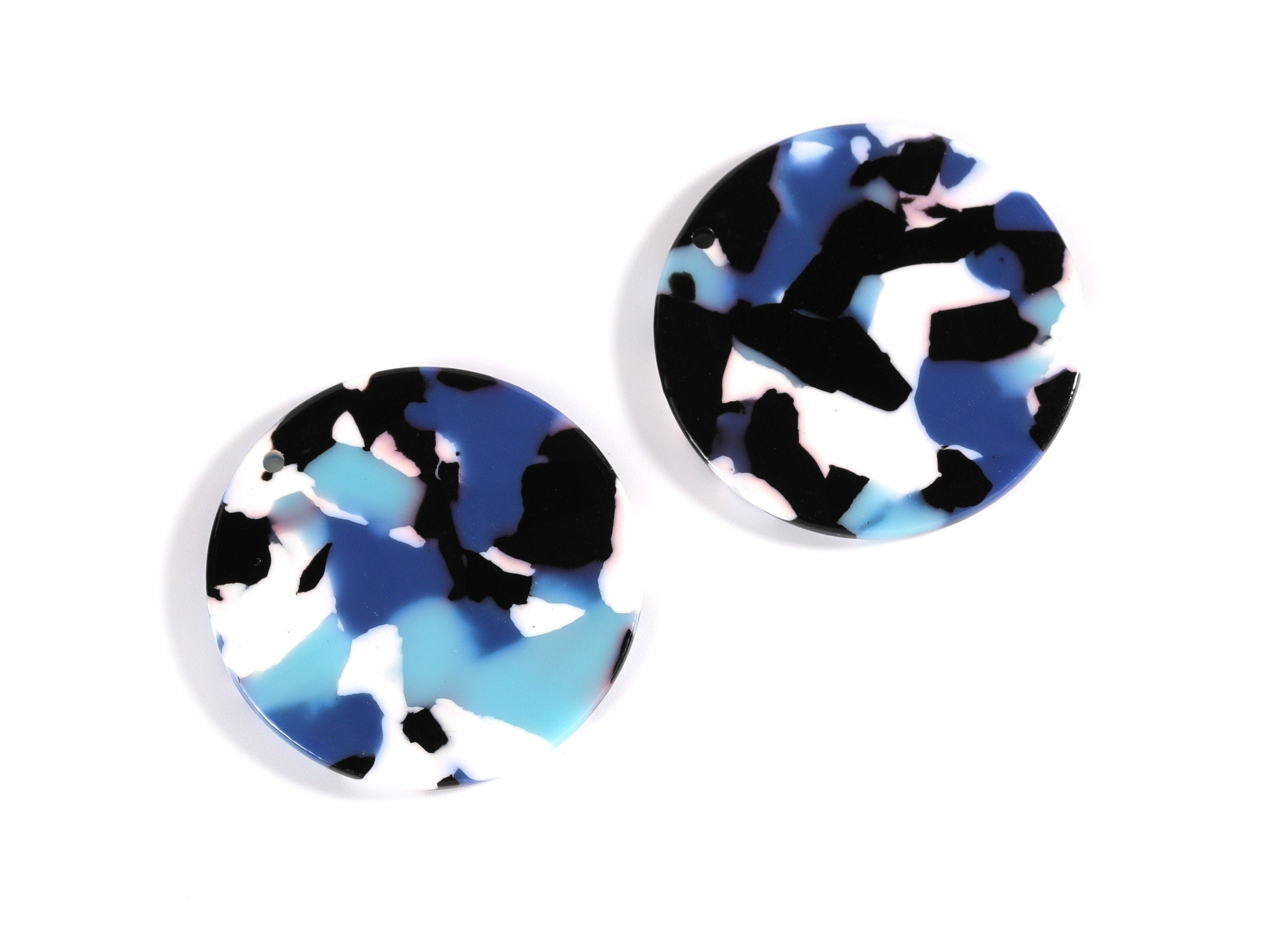 Acetate Round Earring Charms - Acrylic Coin Pendant - Earring Findings - Jewelry Supplies - Color Code: A16 -34.7x34.7x2.66mm - AC1135A - DOMEDBAZAAR