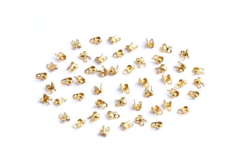 1.5 Ball Chain Clasp - 1.5 Raw Brass Chain Clasp - 1.5 Raw Brass Connector Clasp - - Jewelry Supplies - 4x2.2mm - PP1150 - DOMEDBAZAAR