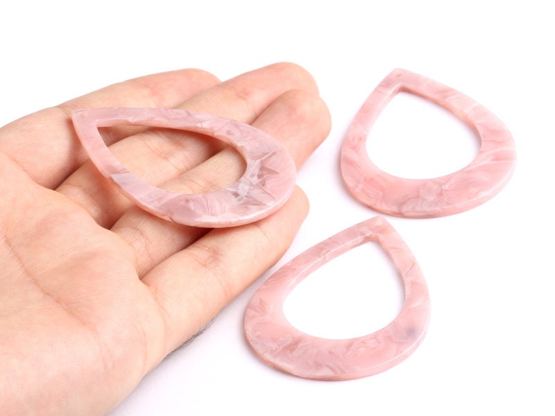 Acetate Teardrop Earring Charms - Teardrop Pendant - Earring Findings - Jewelry Supplies - Color Code: A26 - 59.6x42.8x2.47mm - AC1093A - DOMEDBAZAAR