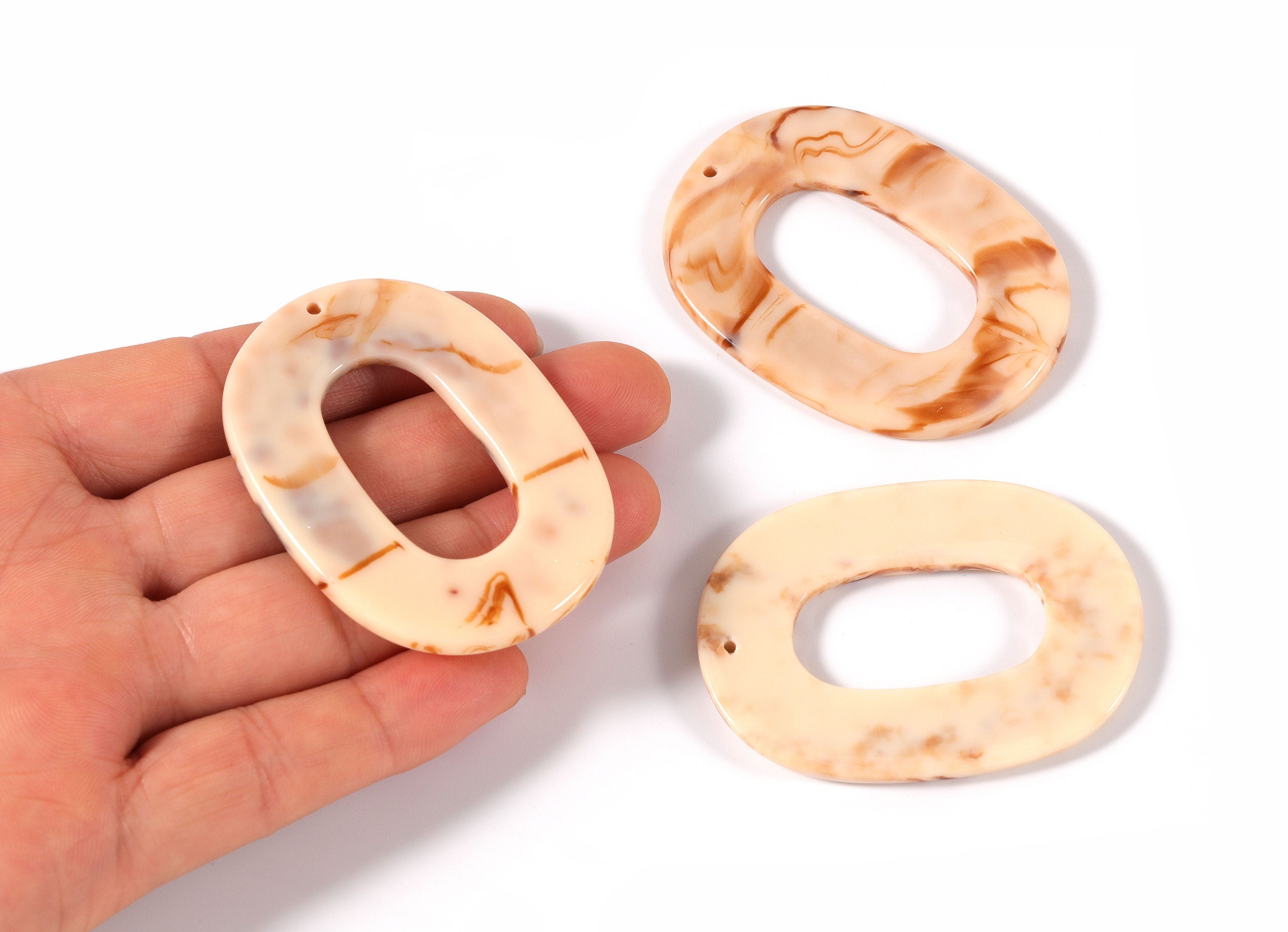 Acetate Oval Charms - Oval Earrings and Pendant - Earring Findings - Jewelry Supplies - 55x40x3mm - AC1013A - DOMEDBAZAAR