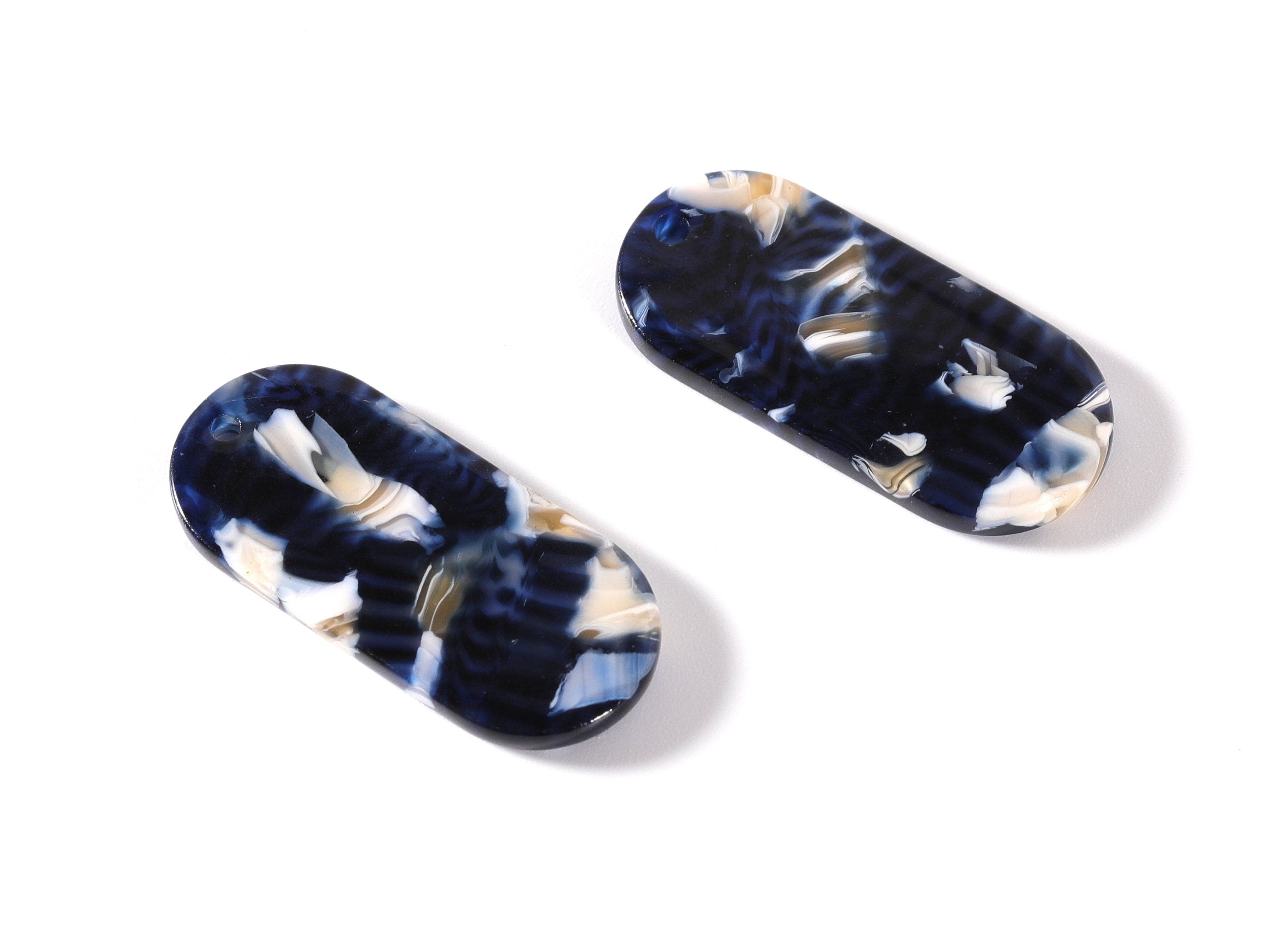 Acetate Oval Earring Charms - Oval Shaped Pendant - Earring Findings - Jewelry Supplies - Color Code: A27 - 30.65x13.76x2.66mm - AC1134D - DOMEDBAZAAR