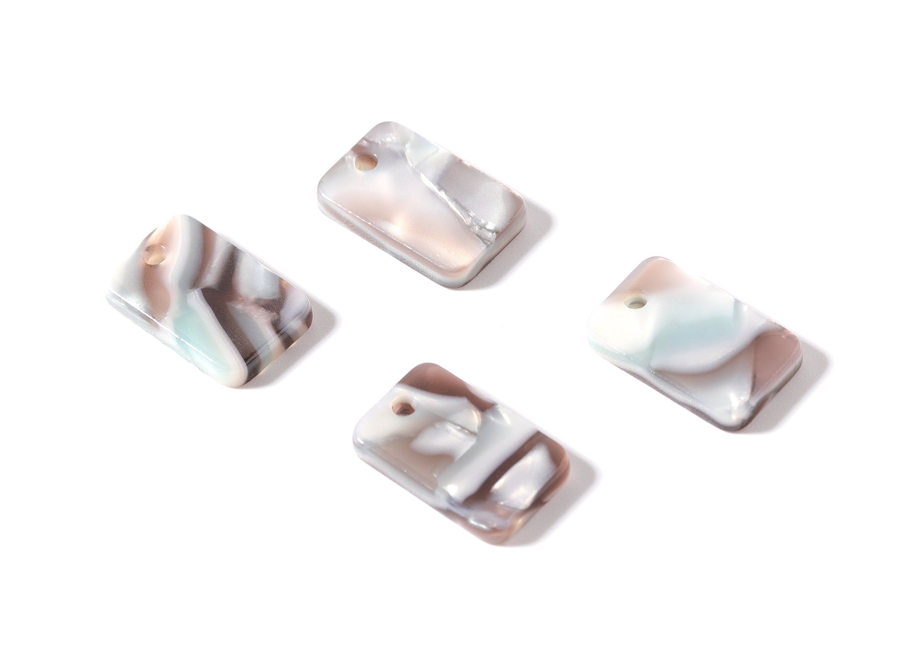 Acetate Rectangle Earring Charms - Acrylic Rectangle Pendant - Jewelry Supplies - Color Code: A22 - 16.9x10.9x2.7mm - AC1143A - DOMEDBAZAAR