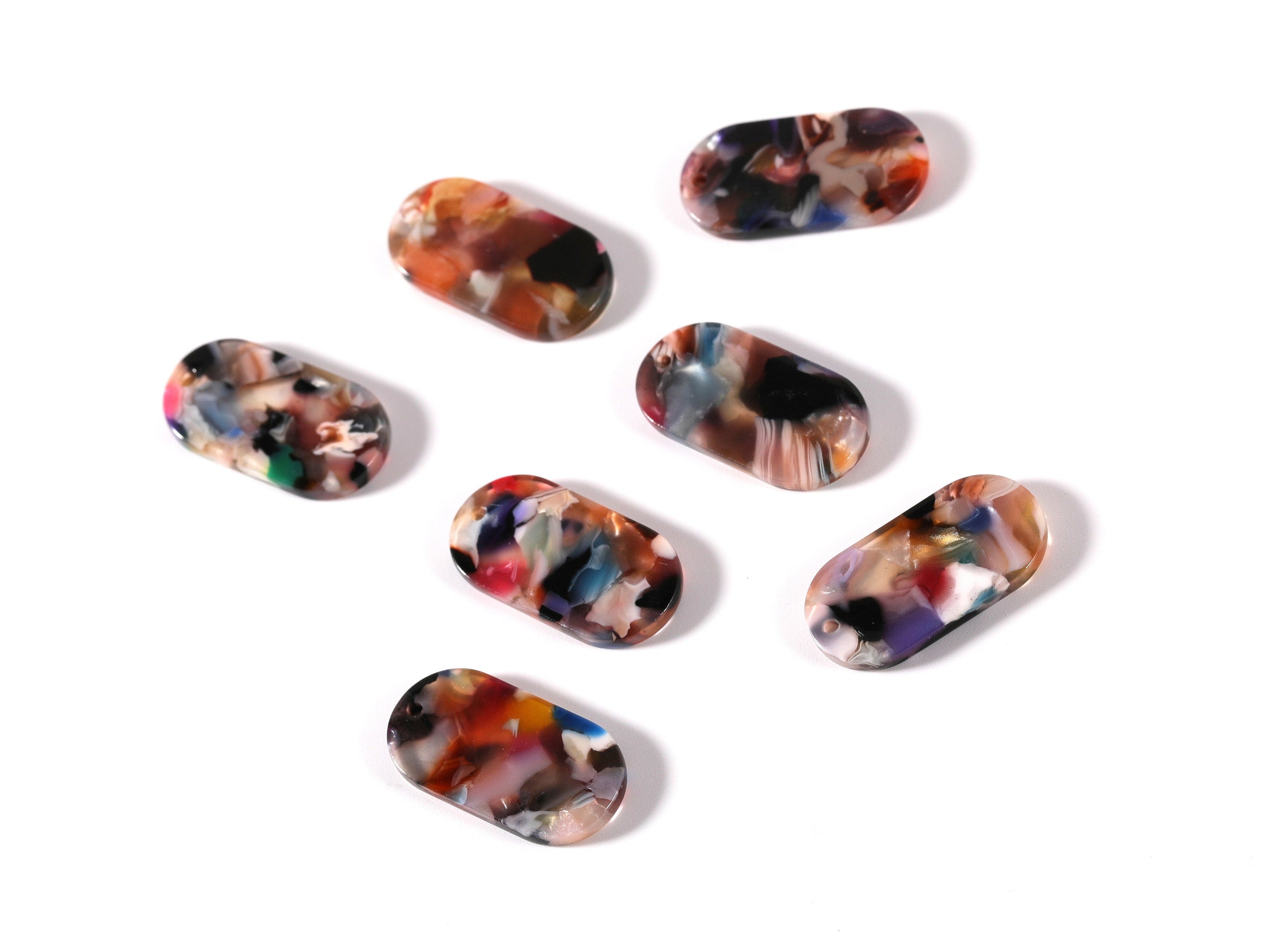 Acetate Oval Charms - Oval Earrings and Pendant - Earring Findings - Jewelry Supplys - Color Code: A60 - 26.65x13.9x2.63mm - AC1156E - DOMEDBAZAAR