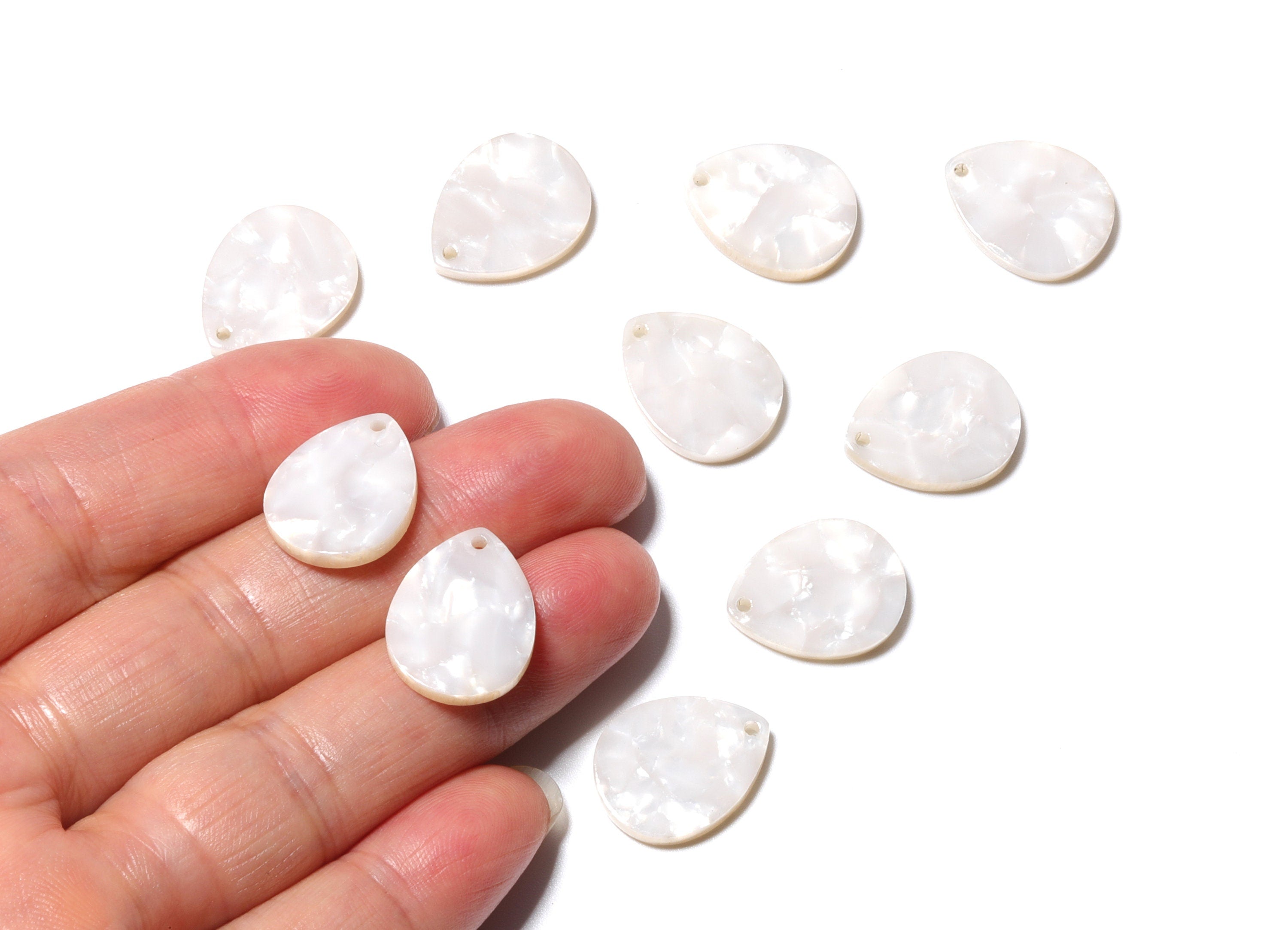 Acetate Drop Earring Charms - Water Drop Shaped Pendant - Earring Findings - Jewelry Supplies - Color Code: A12 - 17x13.3x2.53mm -AC1096C - DOMEDBAZAAR