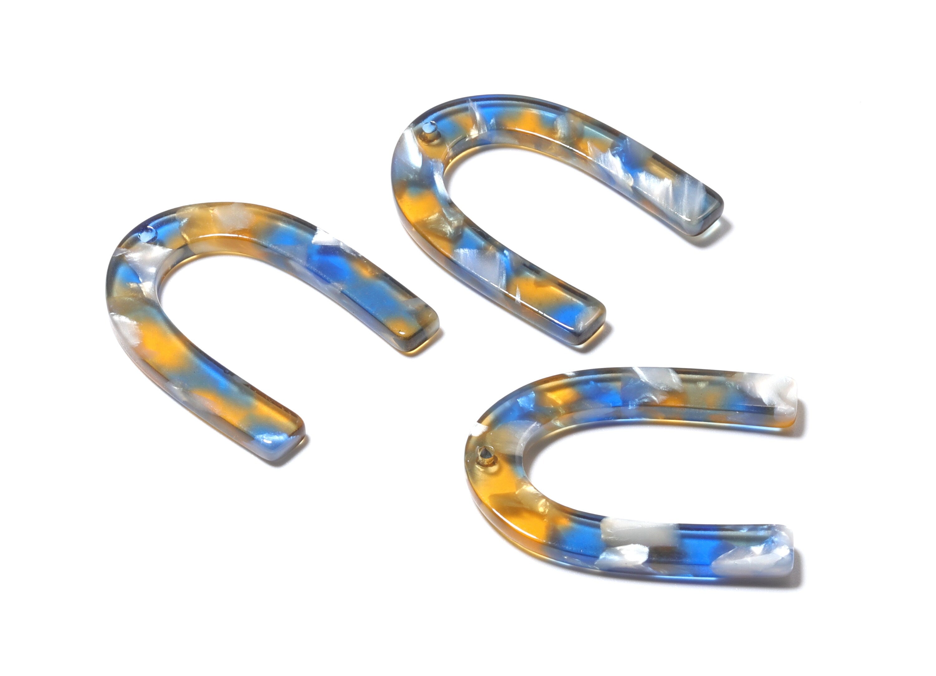 Acetate U Charm - U Earring and Pendant - Earring Findings - Jewelry Supplys - Color Code: A40 - 34.61x26.25x2.55mm - AC1114GG - DOMEDBAZAAR