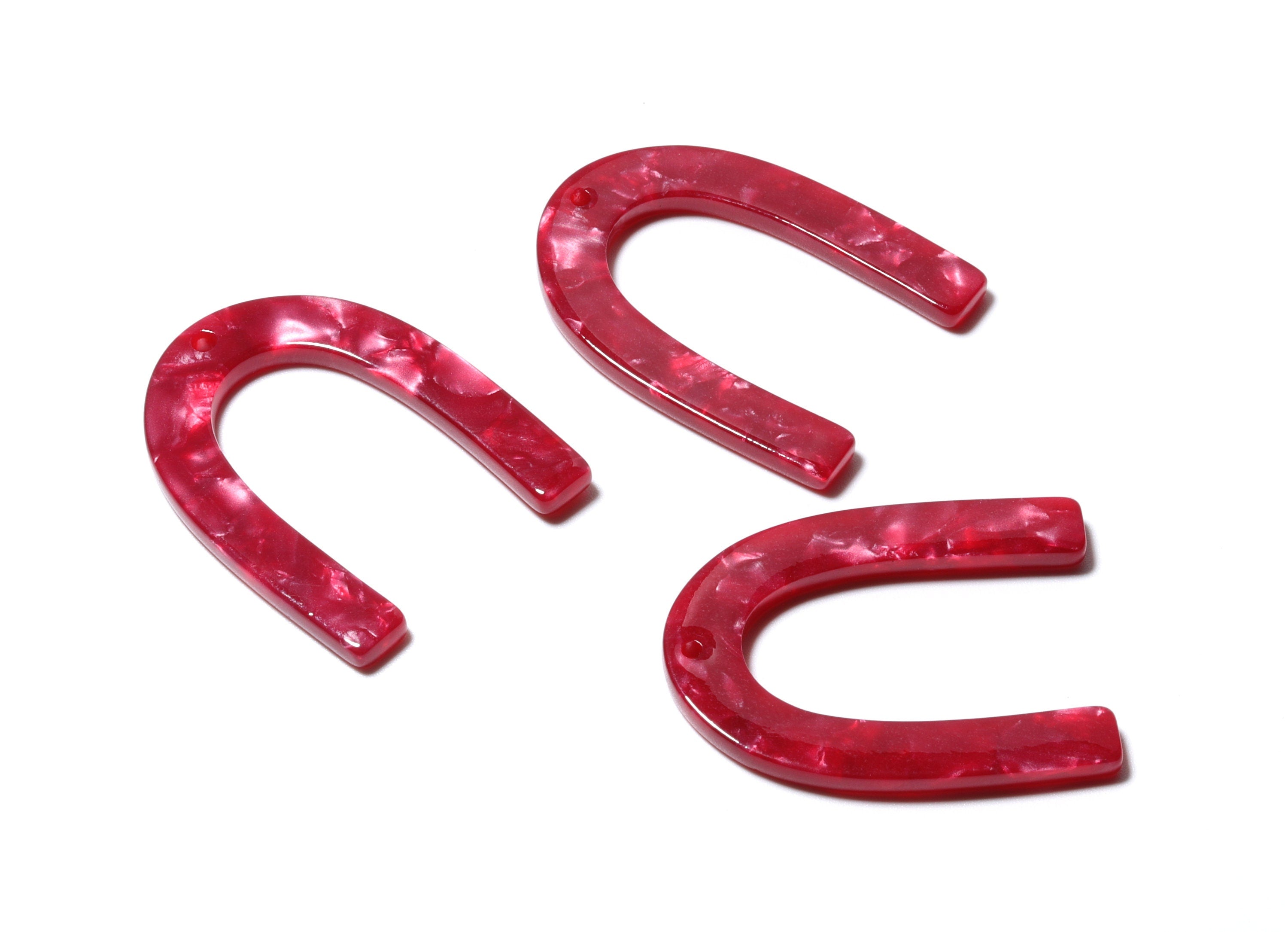 Acetate U Charm - U Earring and Pendant - Earring Findings - Jewelry Supplys - Color Code: A47 - 34.61x26.25x2.55mm - AC1114LL - DOMEDBAZAAR