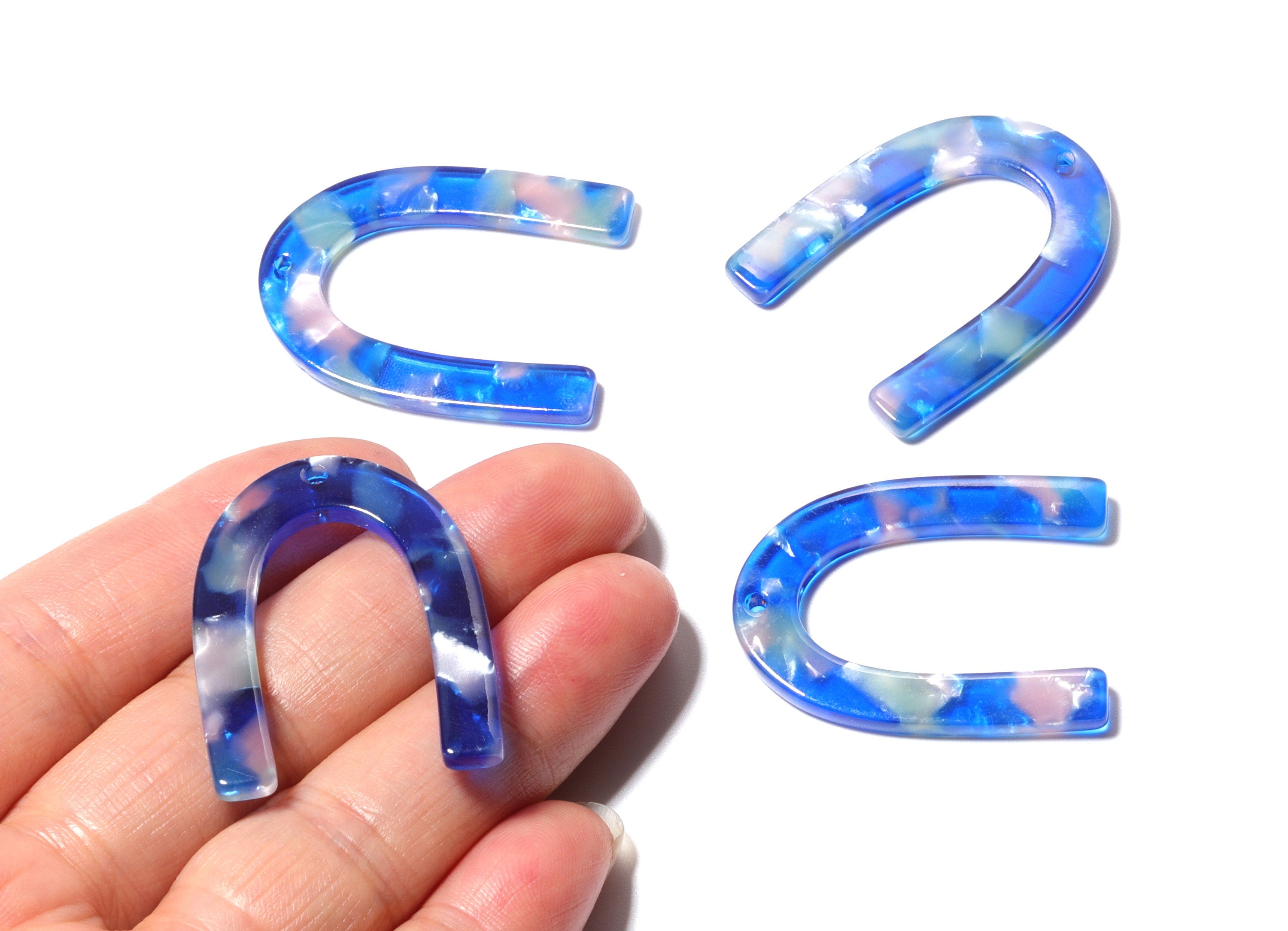 Acetate U Charm - U Earring and Pendant - Earring Findings - Jewelry Supplys - Color Code: A37 - 34.61x26.25x2.55mm - AC1114TT - DOMEDBAZAAR