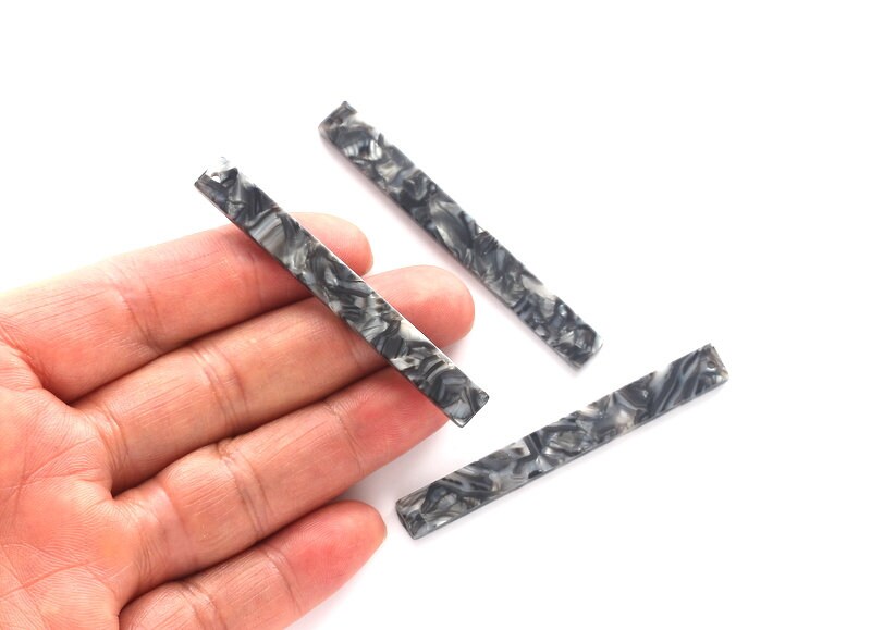 Acetate Stick Charms - Bar Earrings and Pendant - Earring Findings - Jewelry Supplies - Color Code: A91 - 59x7x2.2mm - AC1049P - DOMEDBAZAAR