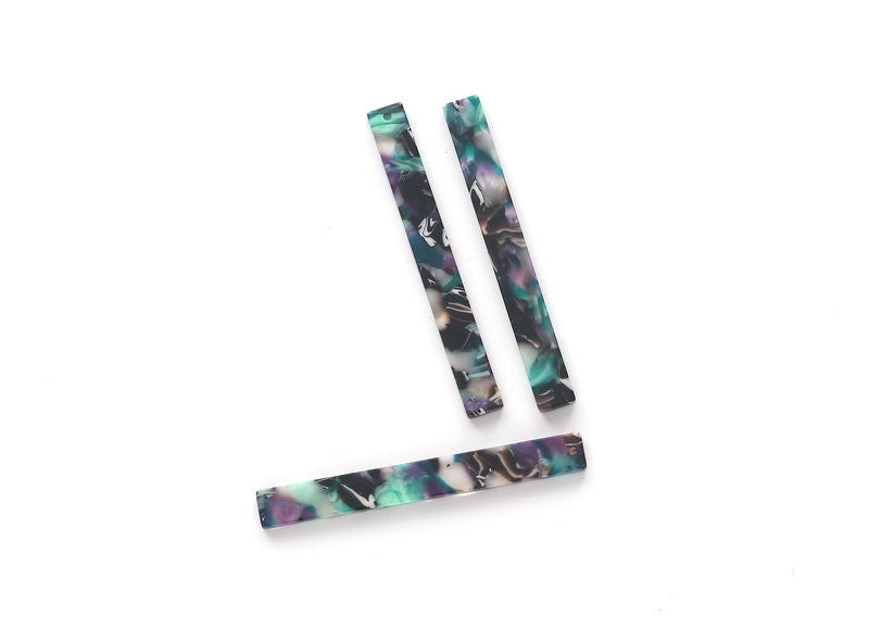 Acetate Stick Charms - Bar Earrings and Pendant - Earring Findings - Jewelry Supplies - Color Code: A54 - 59x7x2.2mm - AC1049L - DOMEDBAZAAR