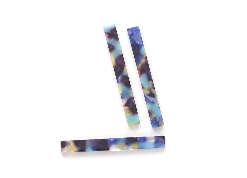 Acetate Stick Charms - Bar Earrings and Pendant - Earring Findings - Jewelry Supplies - Color Code: A23 - 59x7x2.5mm - AC1049M - DOMEDBAZAAR