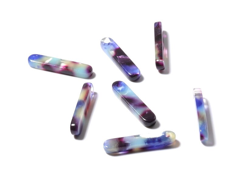 Acetate Stick Earring Charms - Stick Shaped Pendant - Earring Findings - Jewelry Supplies - Color Code: A23 - 20.6x4.27x2.6mm - AC1150E - DOMEDBAZAAR