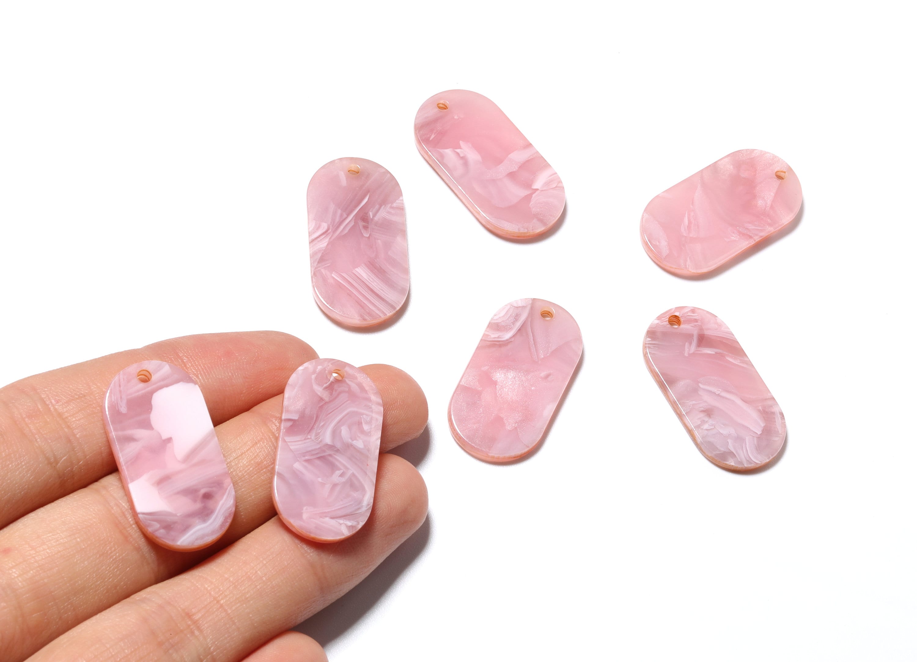 Acetate Oval Earring Charms - Oval Shaped Pendant - Earring Findings - Jewelry Supplies - Color Code: A26 - 26.65x13.9x2.63mm - AC1156F - DOMEDBAZAAR