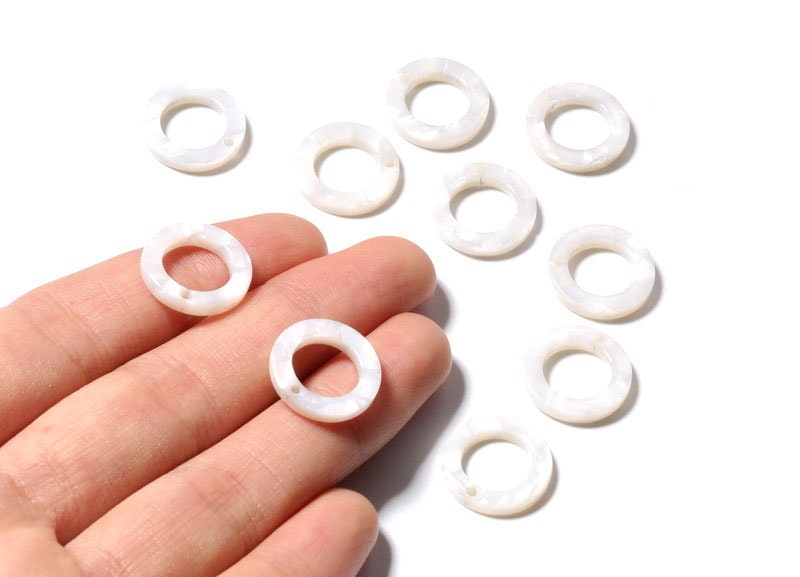 Acetate Hoop Earring Charms - Acrylic Circle Pendant - Earring Findings - Jewelry Supplies - Color Code: A12 - 15x15x2.7mm - AC1152H - DOMEDBAZAAR