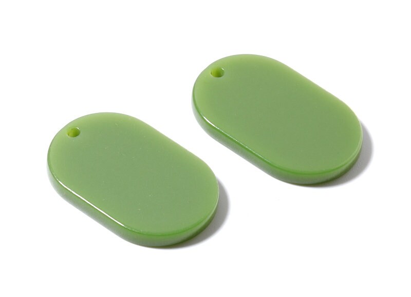 Acrylic Oval Earring Charms - Oval Pendant - Earring Findings - Jewelry Supplies - Color Code: A80 - 26x13.7x2.53mm - AC1158C - DOMEDBAZAAR