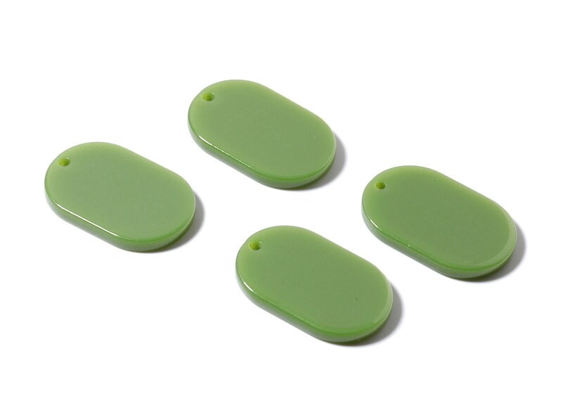 Acrylic Oval Earring Charms - Oval Pendant - Earring Findings - Jewelry Supplies - Color Code: A80 - 26x13.7x2.53mm - AC1158C - DOMEDBAZAAR