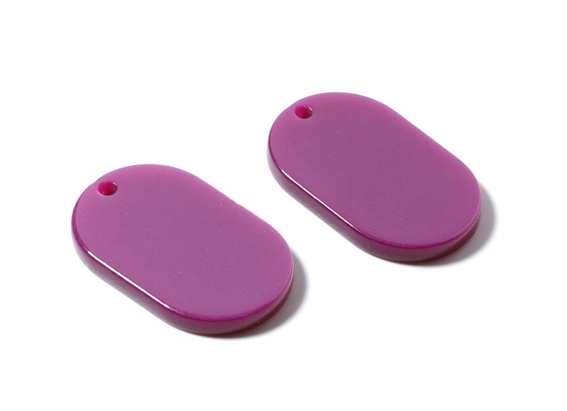 Acrylic Oval Earring Charms - Oval Shaped Pendant - Earring Findings - Jewelry Supplies - Color Code: A77 - 26x13.7x2.53mm - AC1158-A77 - DOMEDBAZAAR